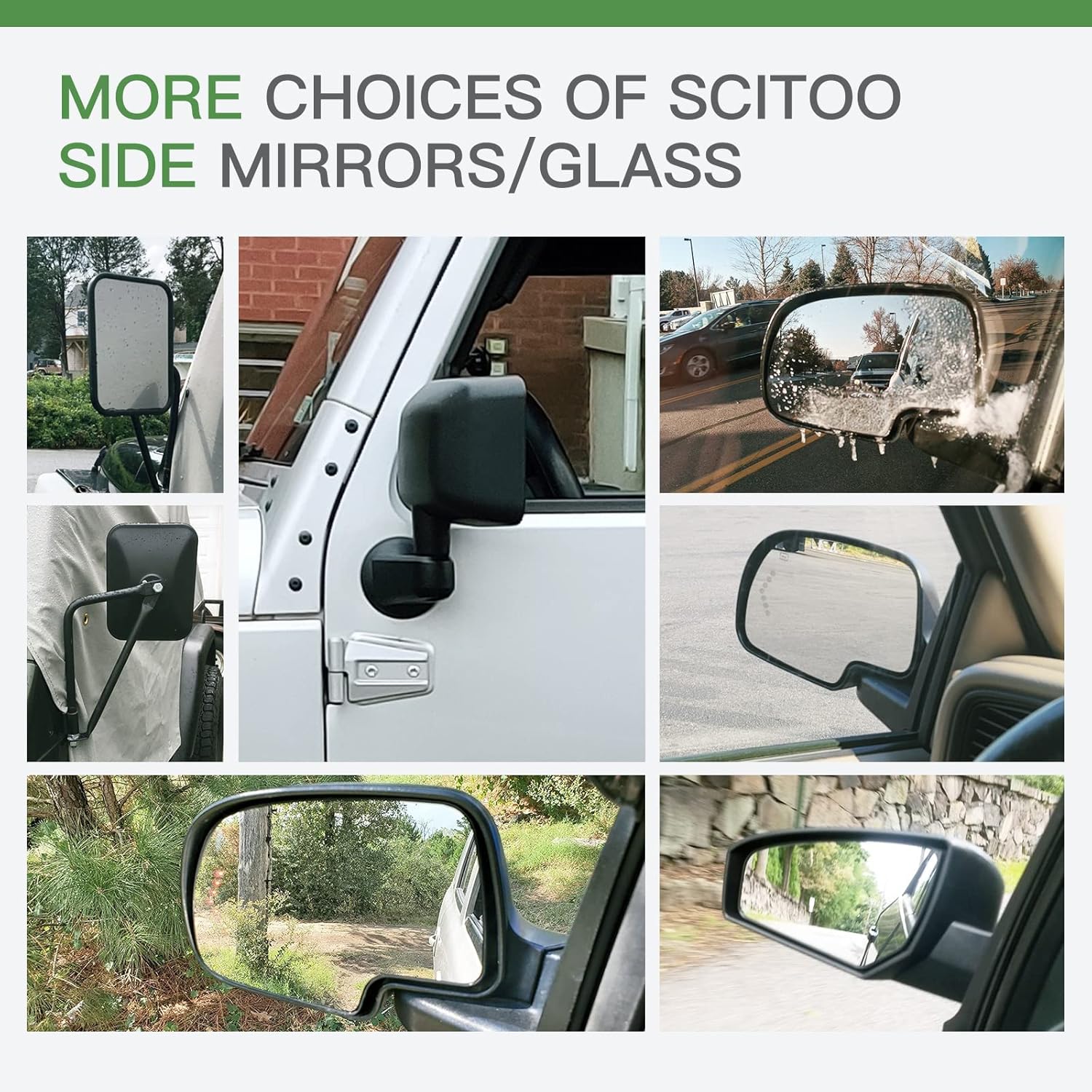 SCITOO Exterior Mirror fit for Chevy Exterior Accessories Replacement Mirrors Glass 03-07 for Chevy for GMC Silverado Sierra 1500/2500 HD/3500 Classic Models with Power Heated (Passenger Side)