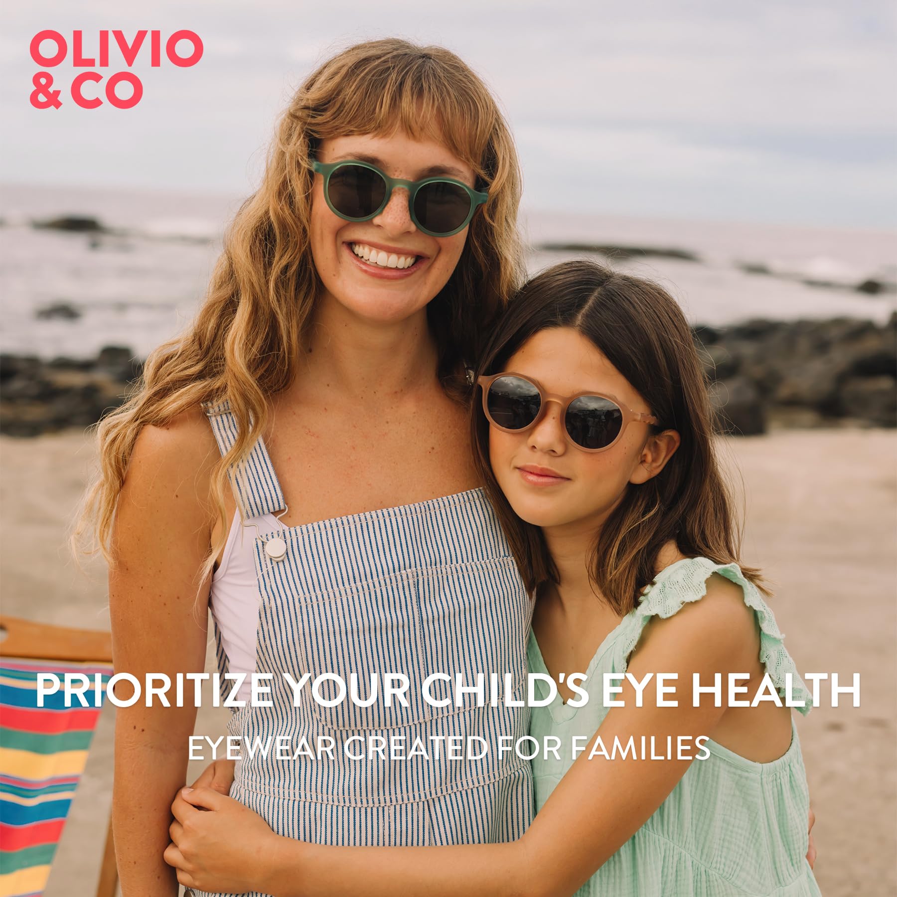 Polarisierte Sonnenbrille für Kinder, Kleinkinder, UV-Schutz, Strandbrille für Jungen und Mädchen, flexibel, langlebig., Olivgrün, oval (Teenager und Erwachsene), 12Y+