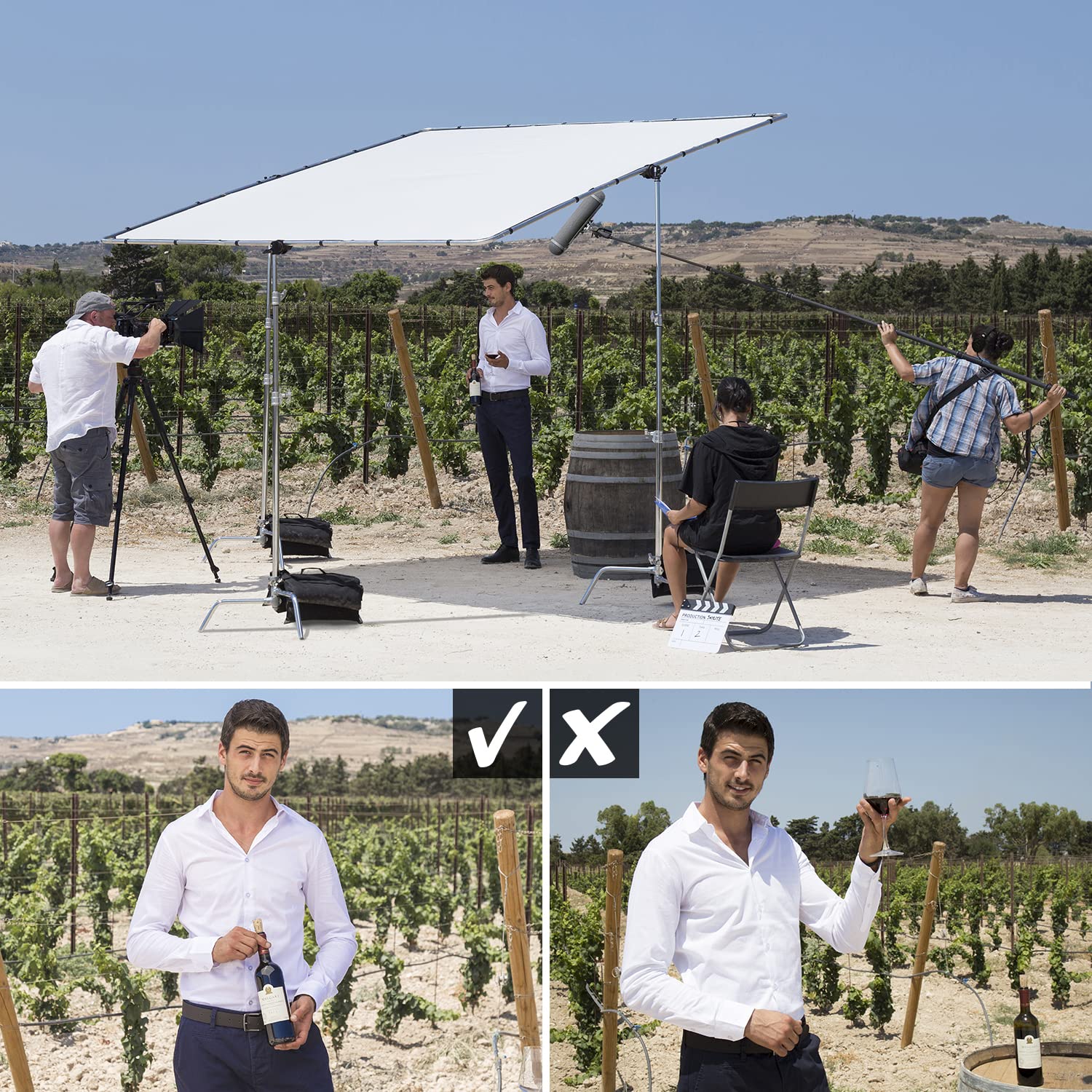 Manfrotto Toile Skylite Rapid Très Grande 3 X 3 M En Velours Noir