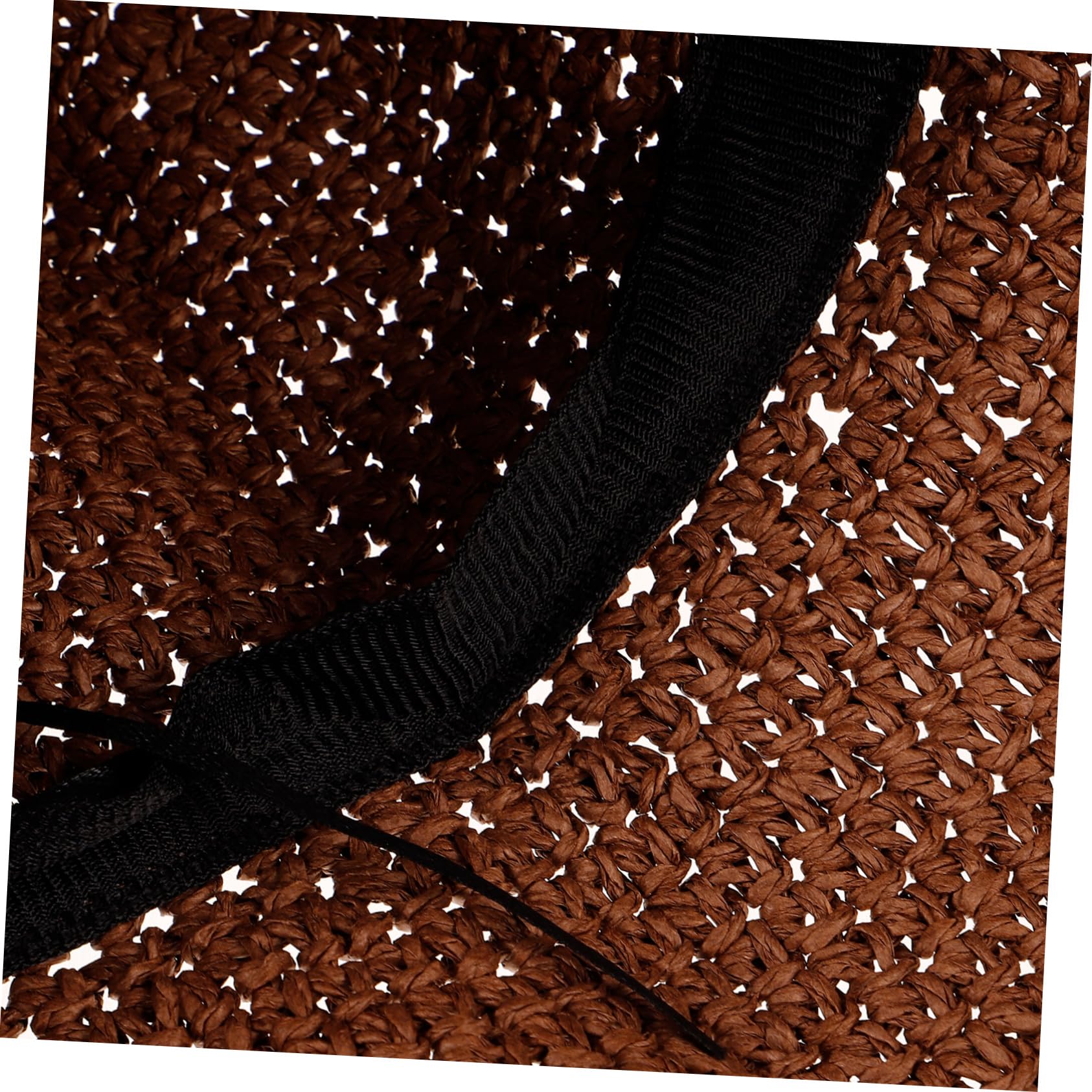 5 Pz Cappello di Paglia Intrecciato Cappello a Secchiello per Feste in Spiaggia da con Protezione Solare Estivo di Tessitura Papiro Brown