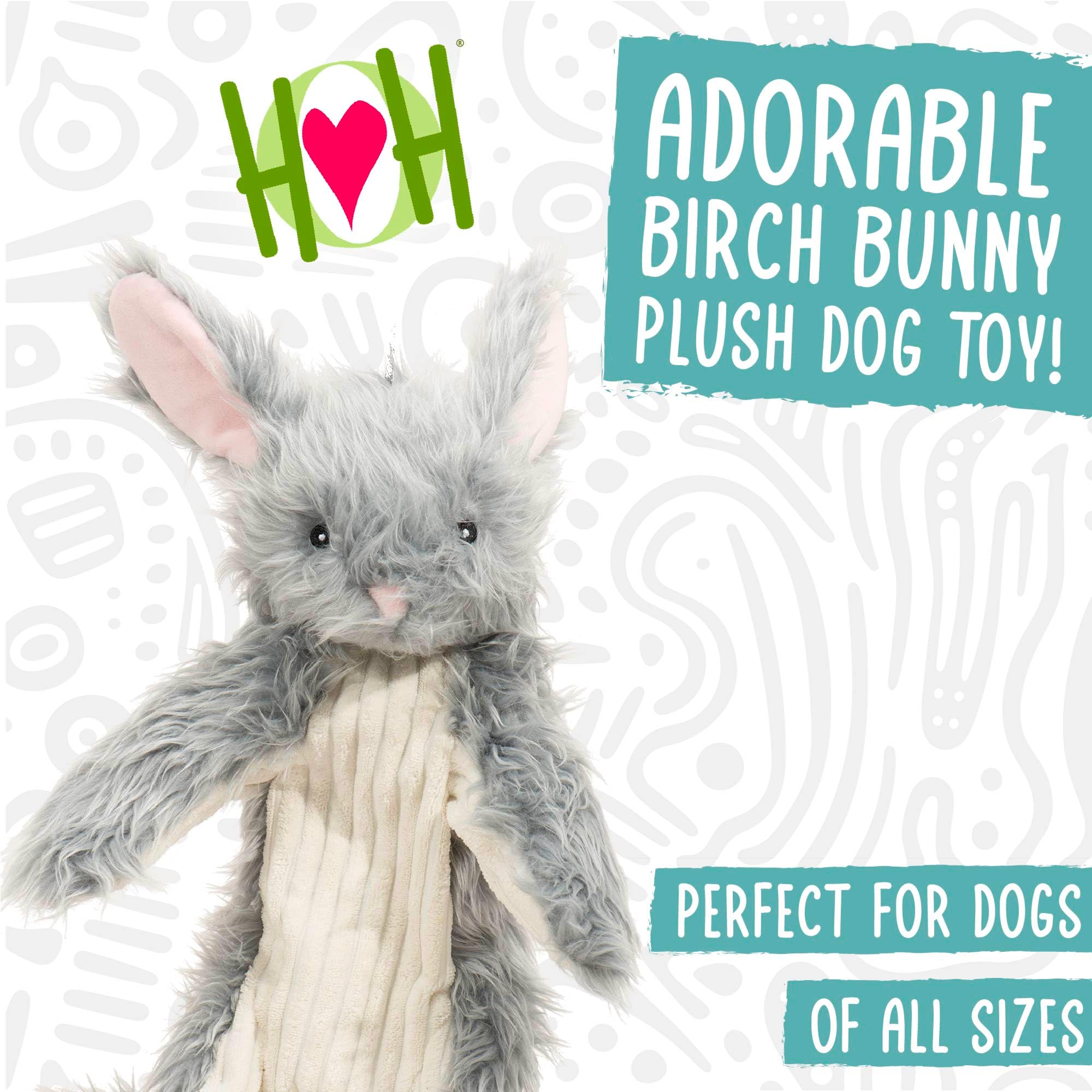 HuggleHounds X-Brace – Jouet interactif en peluche pour les garder occupés, jouet couineur et froissé pour chiens de petite, moyenne et grande taille, corde nouée interne durable, rembourrage minimal