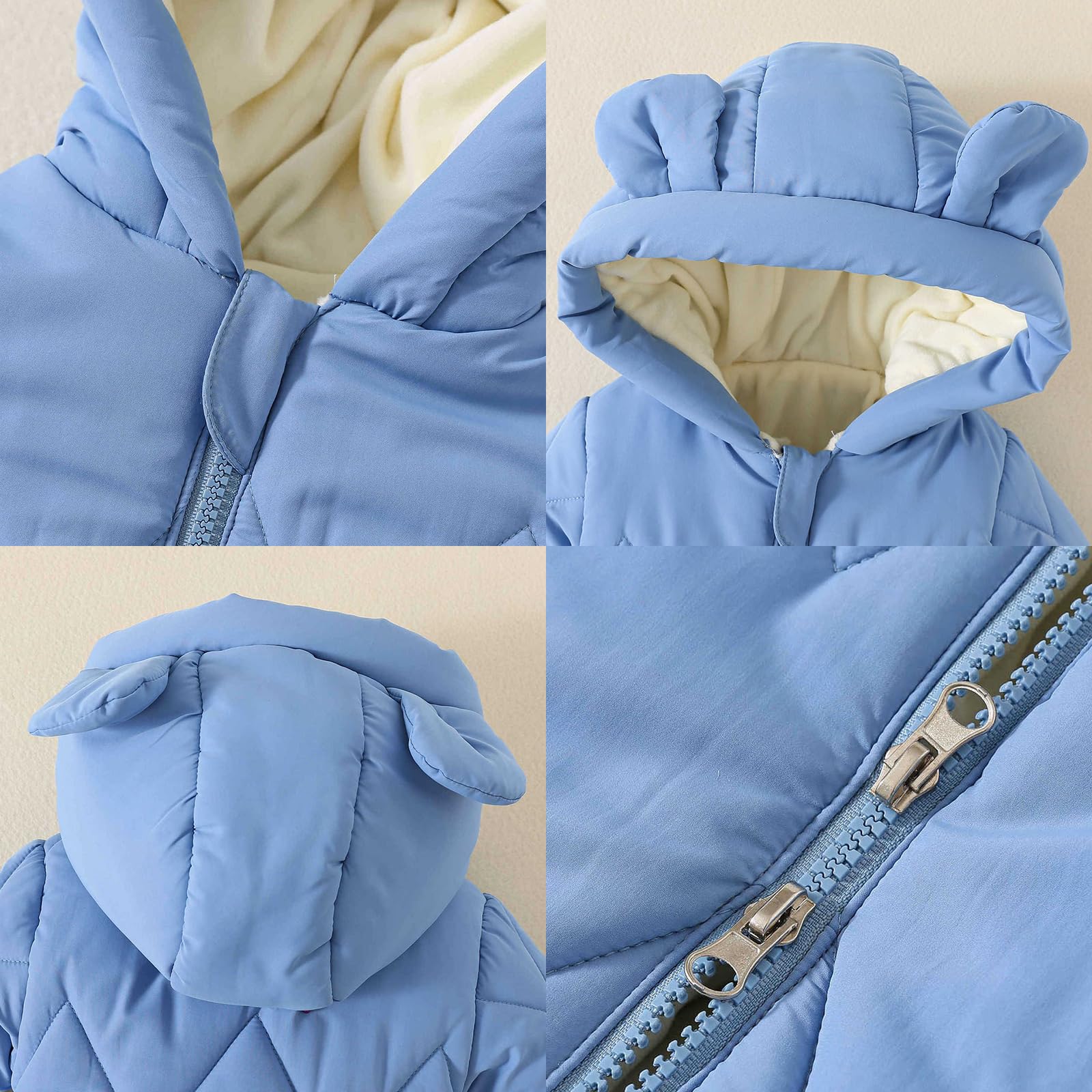 JiAmy Mono de invierno para bebé, bebé niño, niña, pelele de invierno, recién nacido, traje de nieve de 0-12 meses