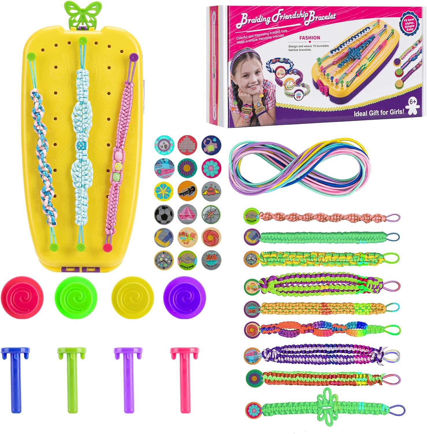Friendship Bracelet Making Kit for Girls,Arts and Crafts