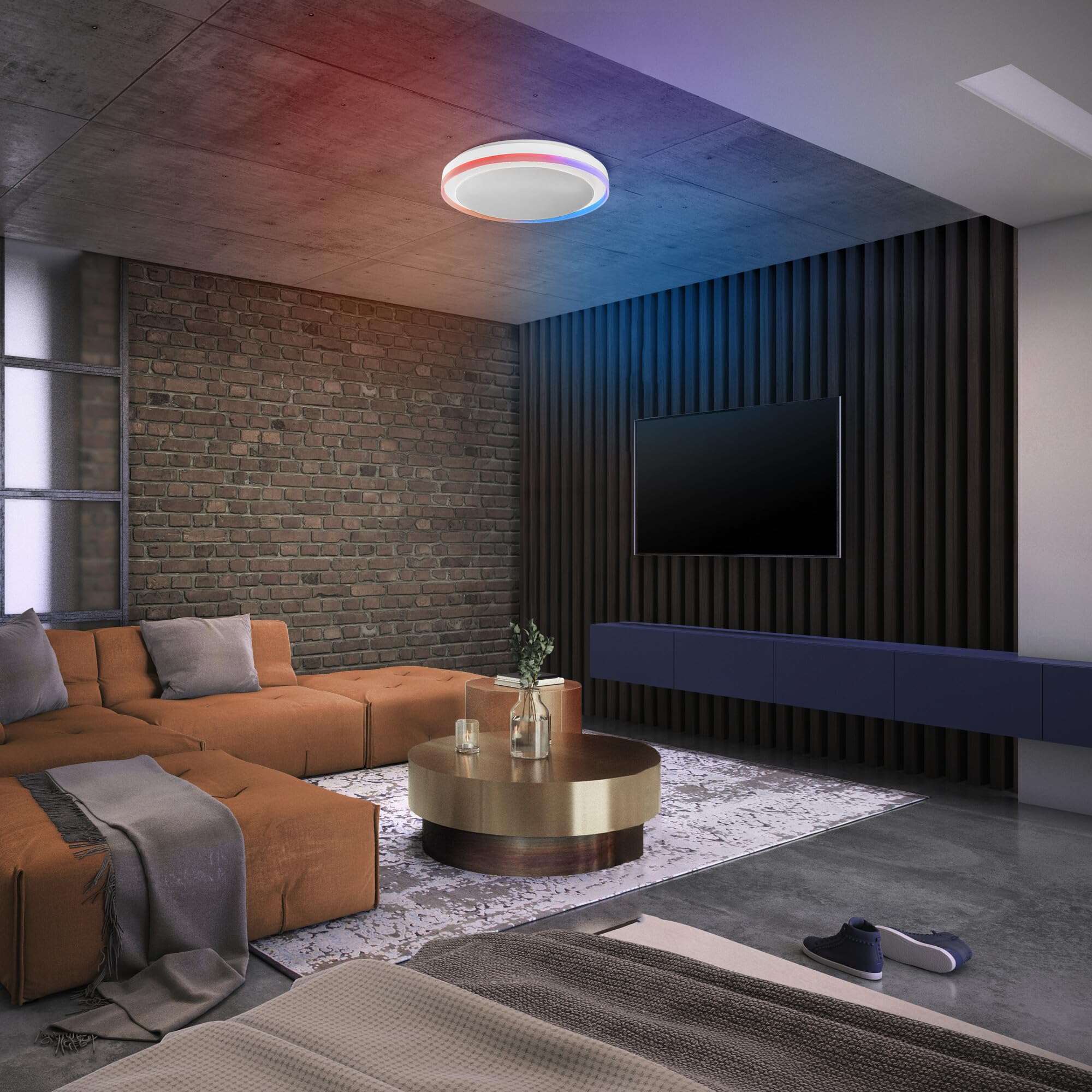 LEDVANCE Smart e Luce a soffitto a LED WiFi, bianco, 32W, 340LEDVANCE lm, funzionalità di luce bianca, dimmerabile, effetto di luce Magic-RGB dinamica, lunga durata, montaggio semplice, 2700-6500K