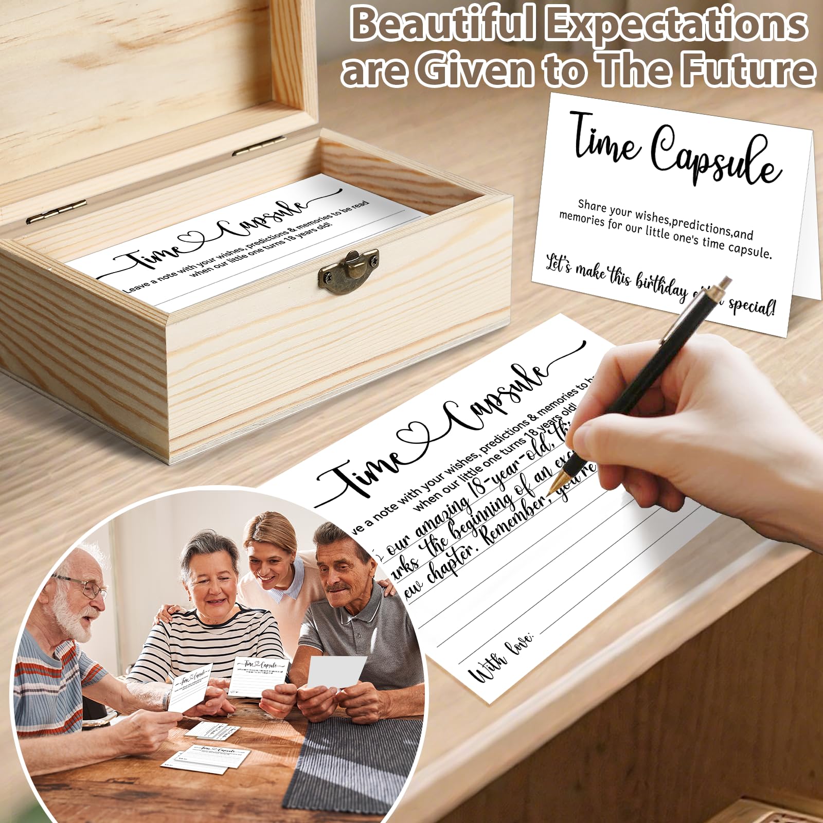 Caja de cápsulas de tiempo, regalos de primer cumpleaños para niñas o niños, caja de recuerdo de bebé, juegos de fiesta de cumpleaños, decoraciones de primera fiesta de bayas