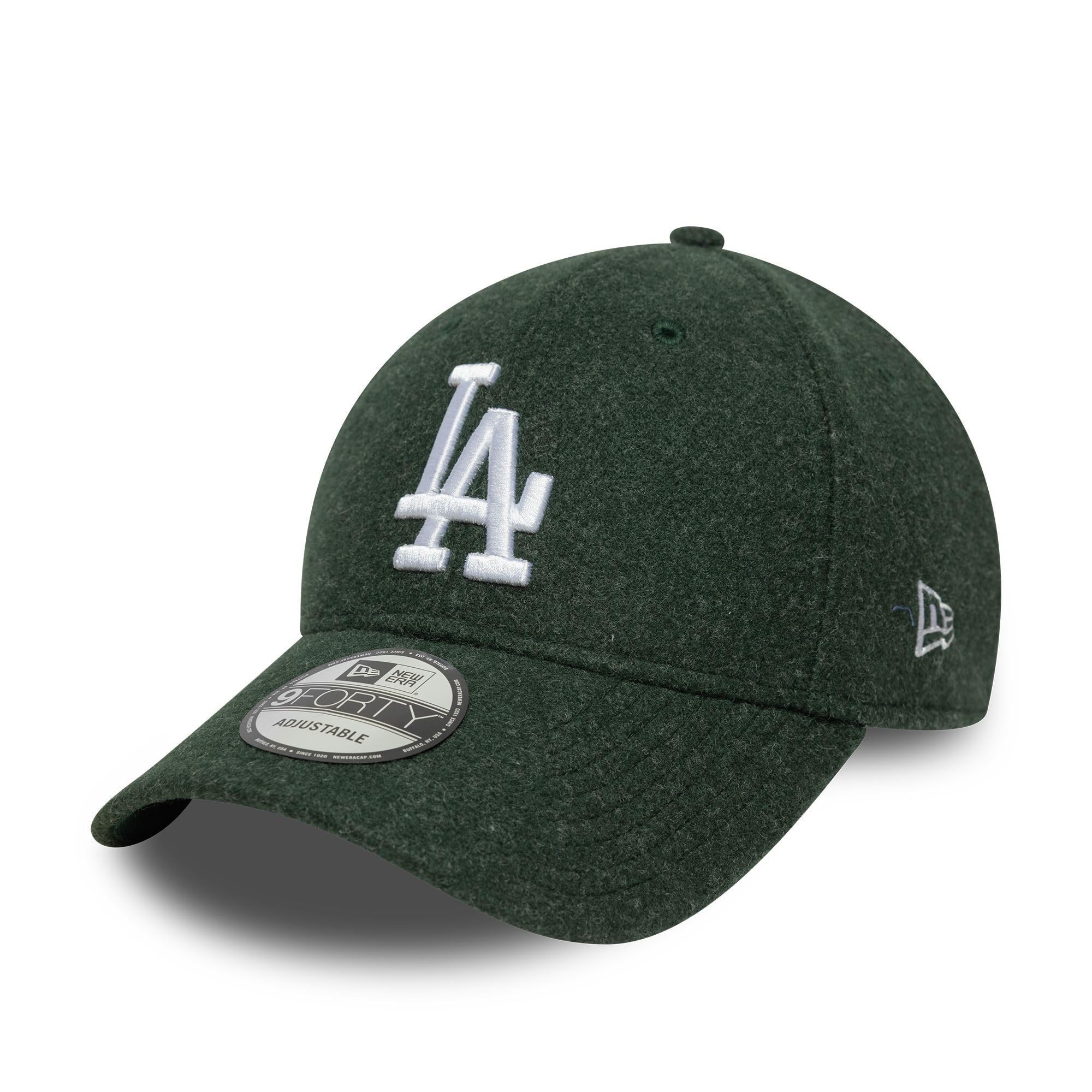New Era Los Angeles Dodgers MLB Melton Wool 9Forty Snapback Cap Dark Green โ image 1