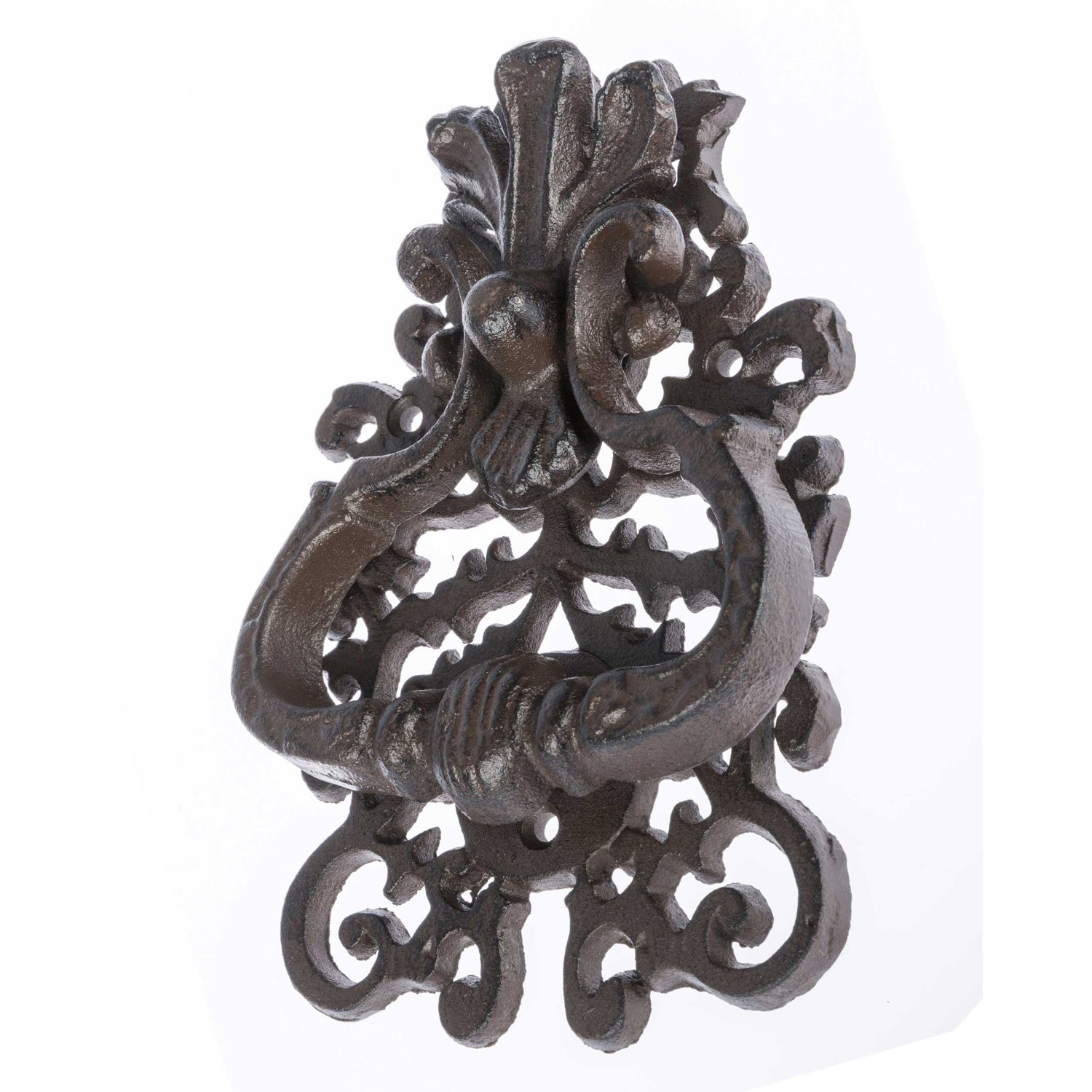 HOMESCAPES - Heurtoir de Porte décoratif en Fonte Marron – Motif Classique