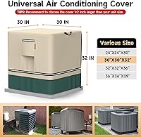 Vista 22 de LXKCKJ Air Conditioner Cover for Outside Units - 420D Heavy-Duty Waterproof Winter AC Cover, All-Weather Protection for HVAC Condenser Units, Fits