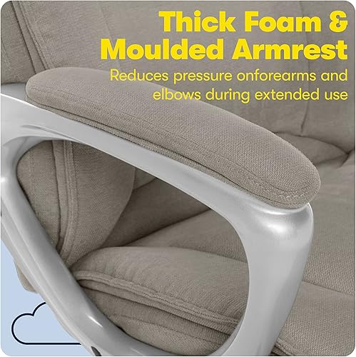 Miniatura 5 de Serta Silla de oficina ejecutiva Almohadas de cuerpo en capas tapizadas por computador ergonómicas