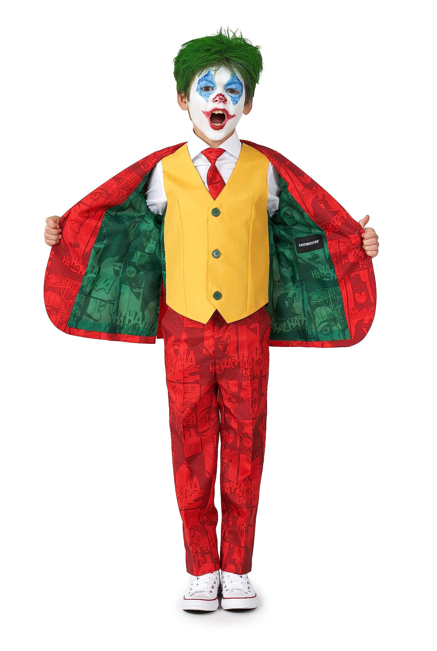 Suitmeister Jungenkostüm - The Joker DC Character - Tailliert Party Kostüme - Halloween Party Anzug