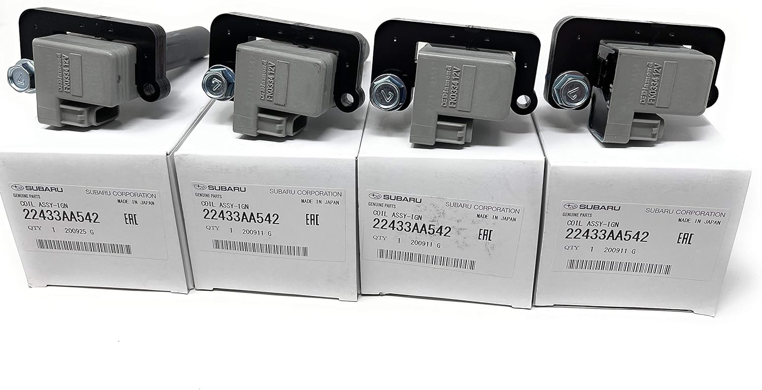 Subaru Ignition Coils Forester XT Wrx Sti Legacy Gt Outback XT Baja Turbo - 22433AA542 Set of 4 - Genuine OEM