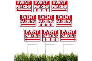 9 Pcs Event Parking Sign with H Stakes for Outdoor Parking