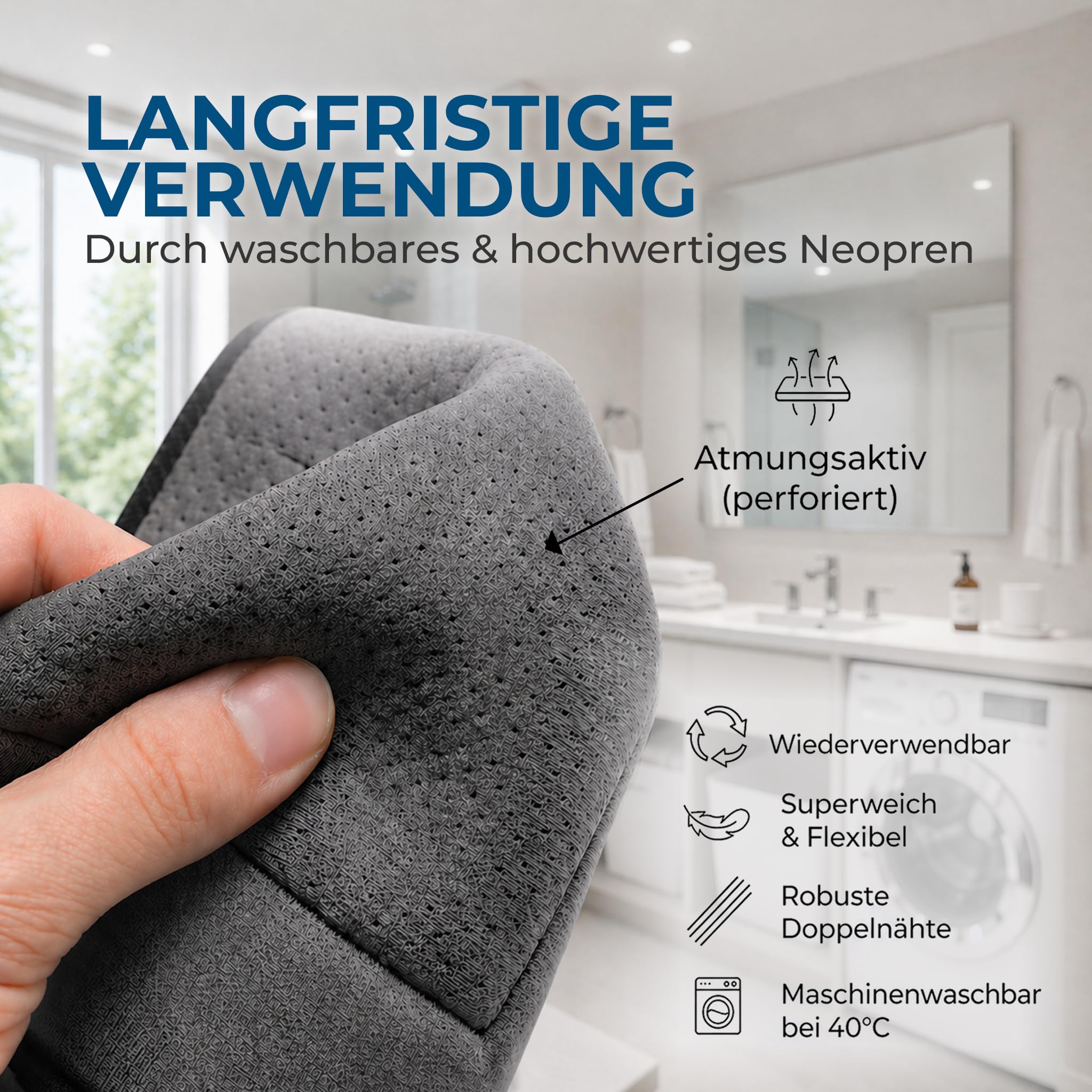 NATURE PET Premium Läufigkeitshose für Hündinnen – Hochwertige & Bequeme Hundewindeln für Hündinnen & Rüden – Waschbare Inkontinenz-Hundewindel ohne Einfädeln der Rute – M-L/Netz
