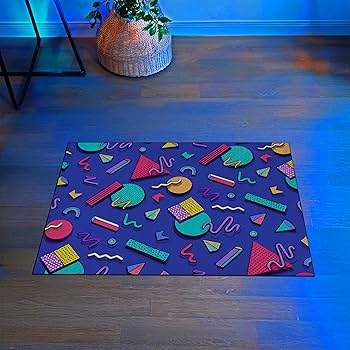 Amazon.com: Geometric Shapes Arcade Area Rugs, Arcade Bar Carpet