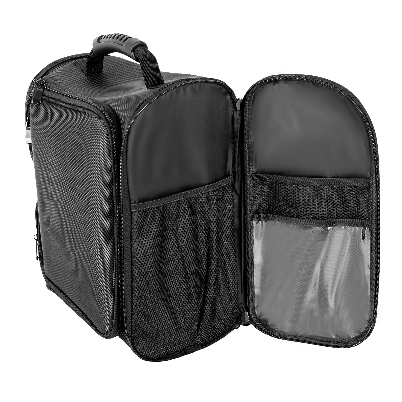 Trousse de maquillage, en nylon, organisateur de maquillage, sac à dos de voyage, organisateur de cosmétiques, pour les voyages, noir, Noir , Moderne