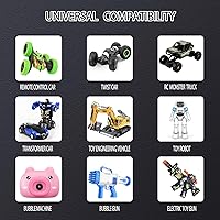 Vista 5 de Paquete de 2 baterías recargables de iones de litio de 3.7 V 500 mAh con doble protección y cables de carga USB, diseño de enchufe SM-2P