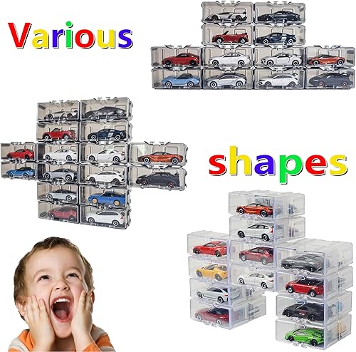Miniatura 6 de Estuche organizador de juguetes para autos Hot Wheels para coches de fósforos, para mini autos, caja de exhibición de ruedas de juguete caliente a