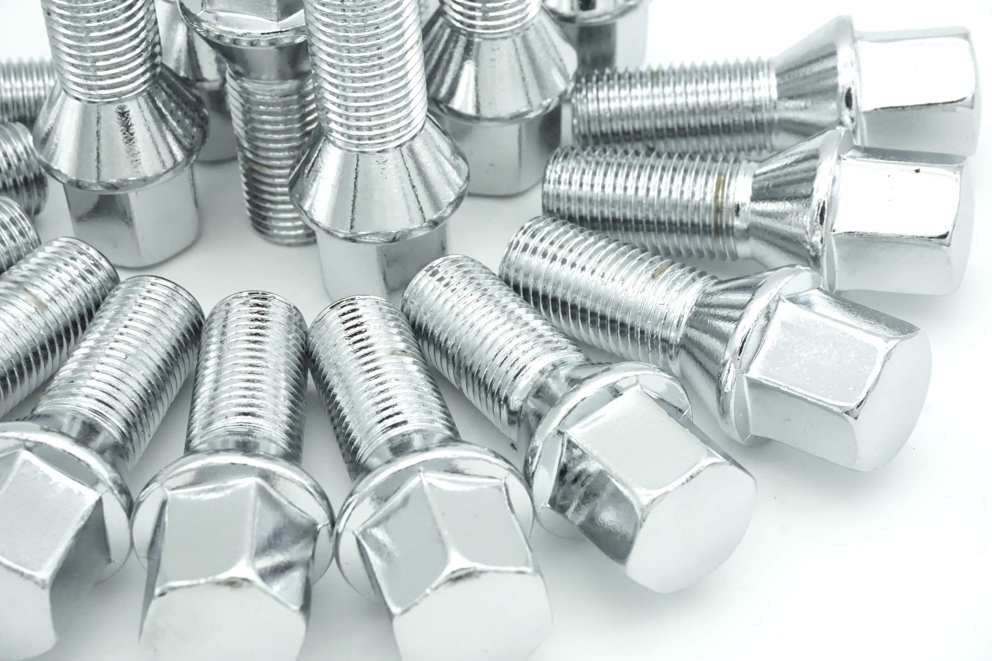 20 x chromowane śruby do kół M14 x 1,5 stożkowy 28 mm M14 1,5