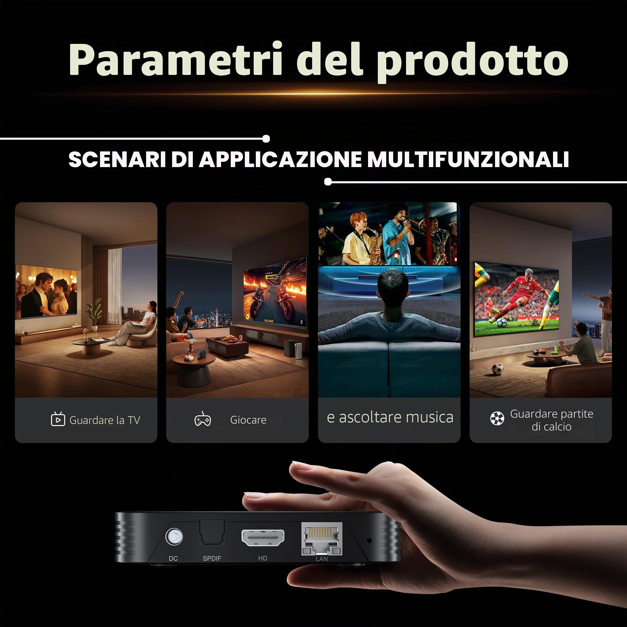 GREVA Android 14.0 TV Box, 8K Android Box 2 GB RAM 16 GB ROM RK3518 Quad-Core 64 bit Cortex-A53, UHD Smart TV Box Internet 2,4/5,0 GHz Dual Wi-Fi6 10/100 M Ethernet LAN Bluetooth 5.0 HDMI 2.1 HDR10