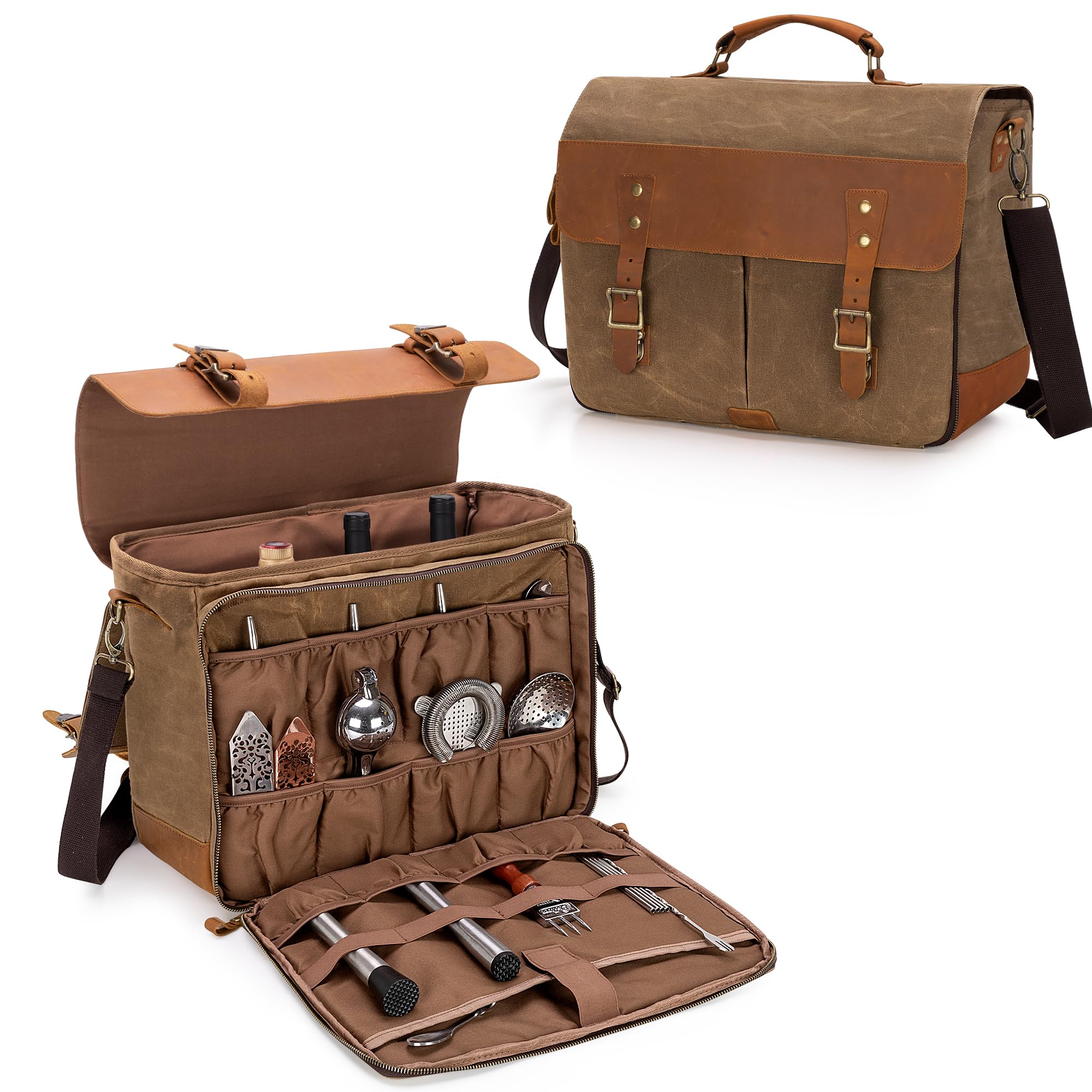 Sac de barman LoDrid vintage avec compartiments flexibles sac - 7