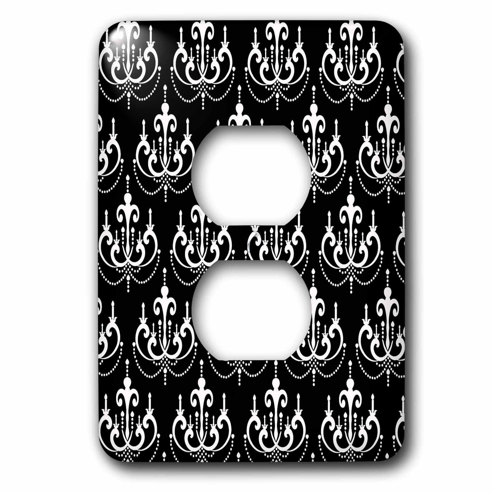 Lustre vintage 3dRose lsp_164506_6 noir et blanc, double prise de courant