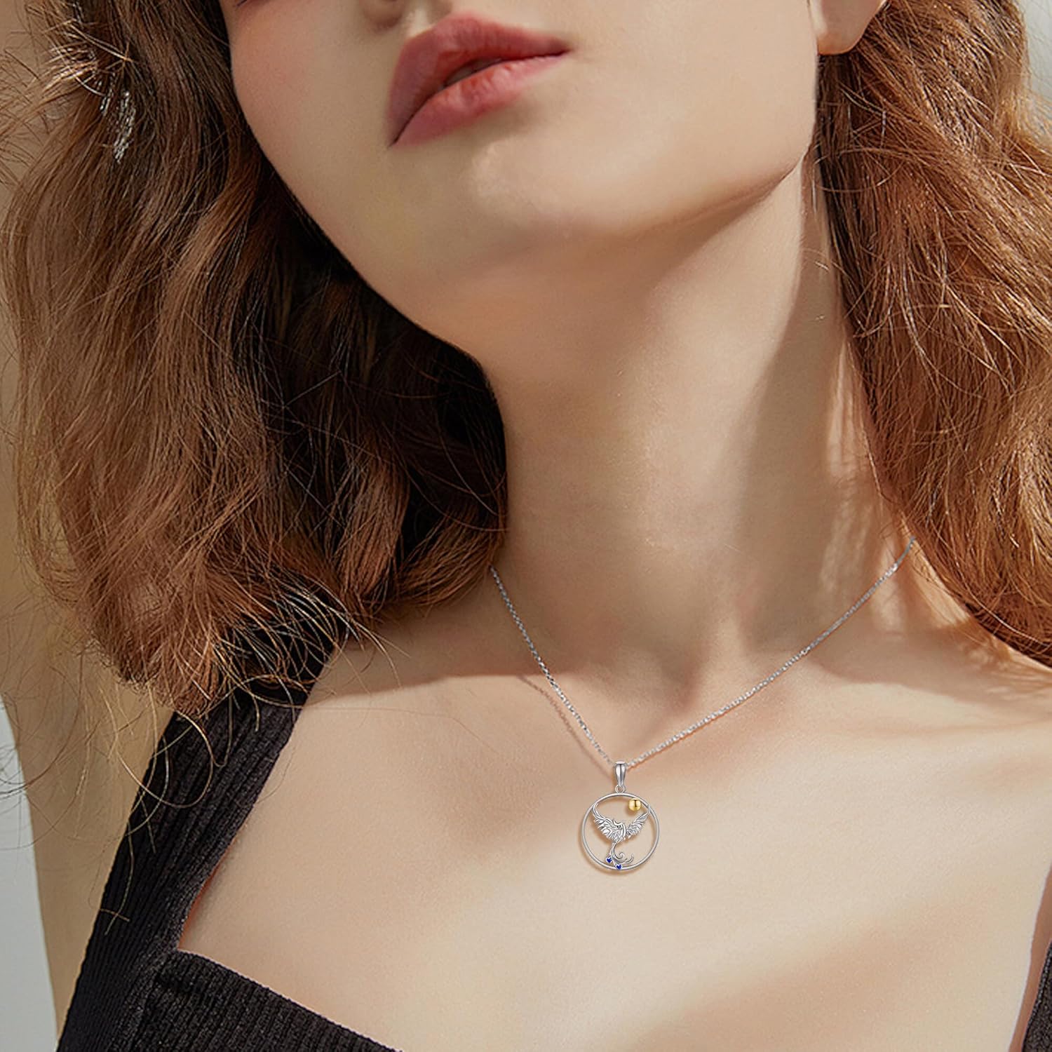 Phoenix Necklace for Women 925 Sterling Silver Phoenix Pendant Sun Necklace Phoenix Jewelry Gifts - Image 4