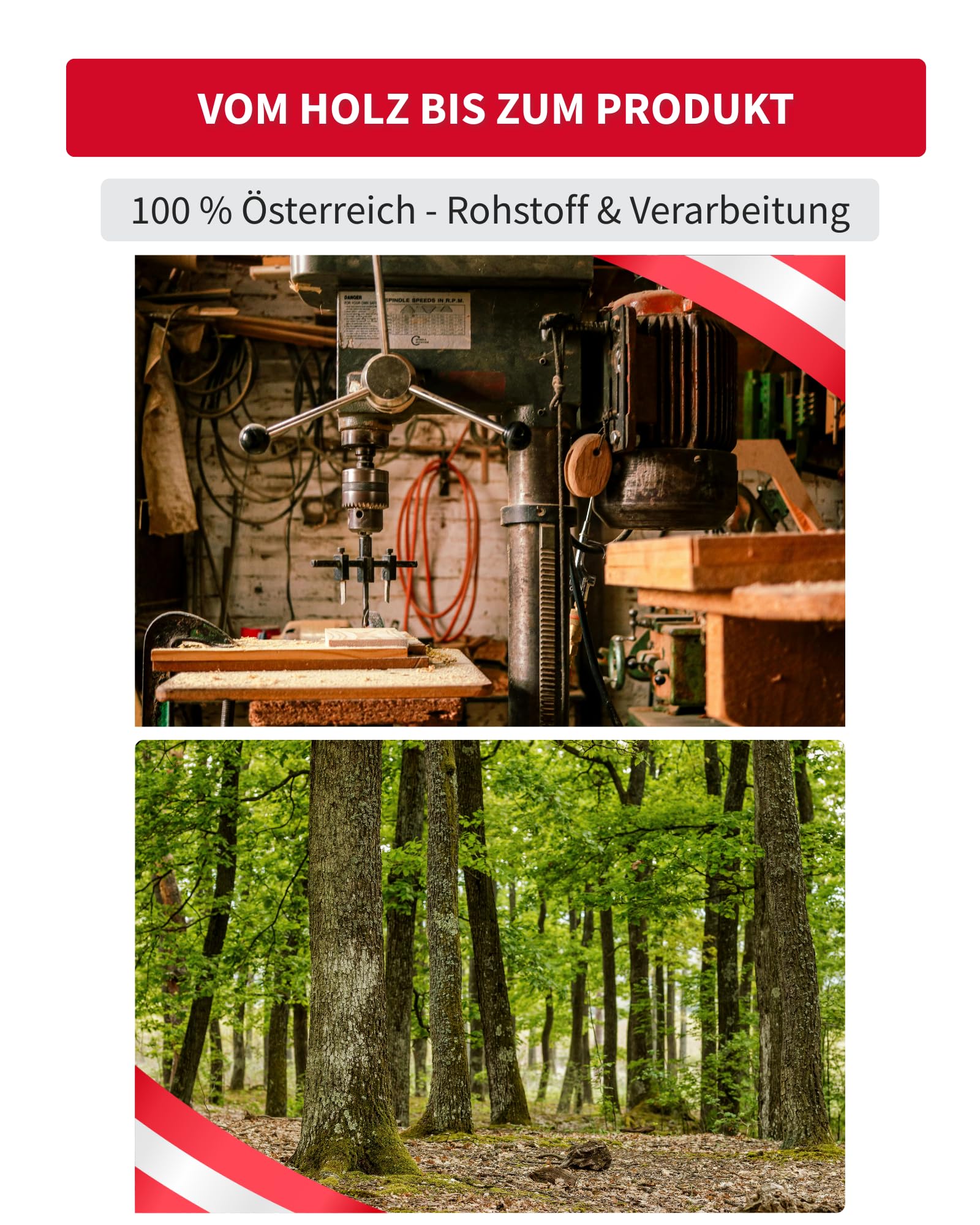 Gedotec Bague ronde en chêne lisse - Bâtons ronds en bois 1000 mm, Ø 14 mm - Lot de 10 chevilles en bois - Bâtons ronds en bois pour le bricolage MADE IN AUSTRIA -Bâtons de bricolage avec environ 8%