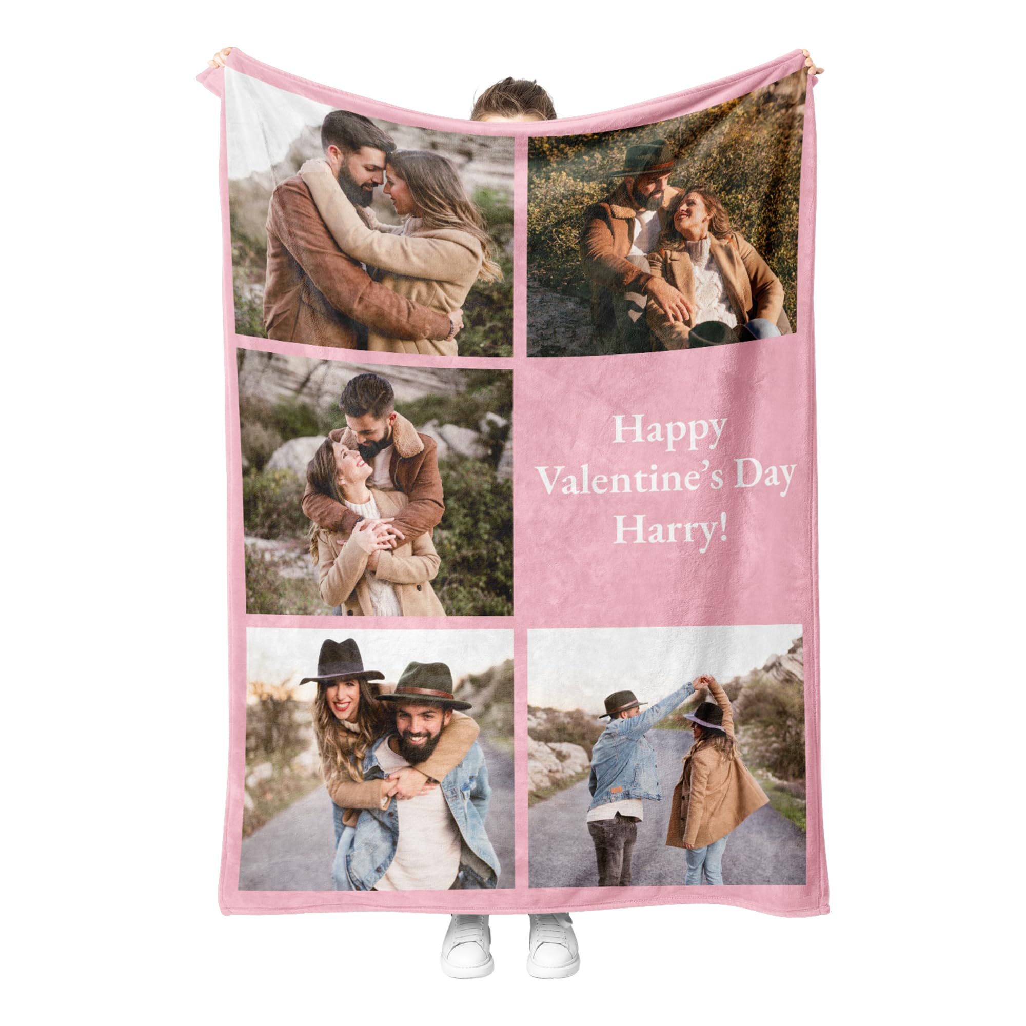 Personalised Photo Blanket – Custom Fleece Blanket with Pictures, Soft Memory Throw for Adults, Kids, Pets, or Family – Unique Gift for Birthdays, Weddings, or Christmas