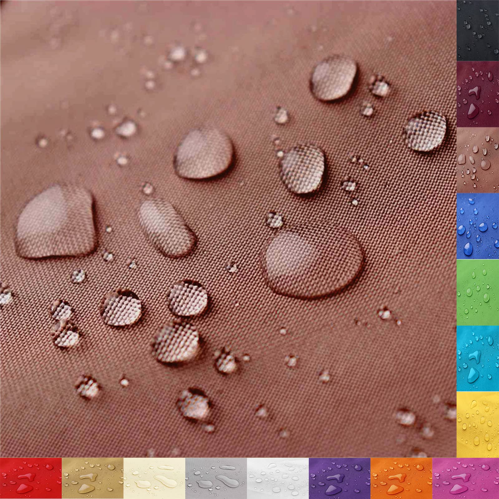 ZHhan Waterproof Polyester Fabric, 12,000 mm Water Column, 80 cm Wide, Quantity = Meter, Measured by The Meter, Waterproof, Tear-Resistant, Durable, Outdoor Fabric,（Brown，0.8m） — image 1