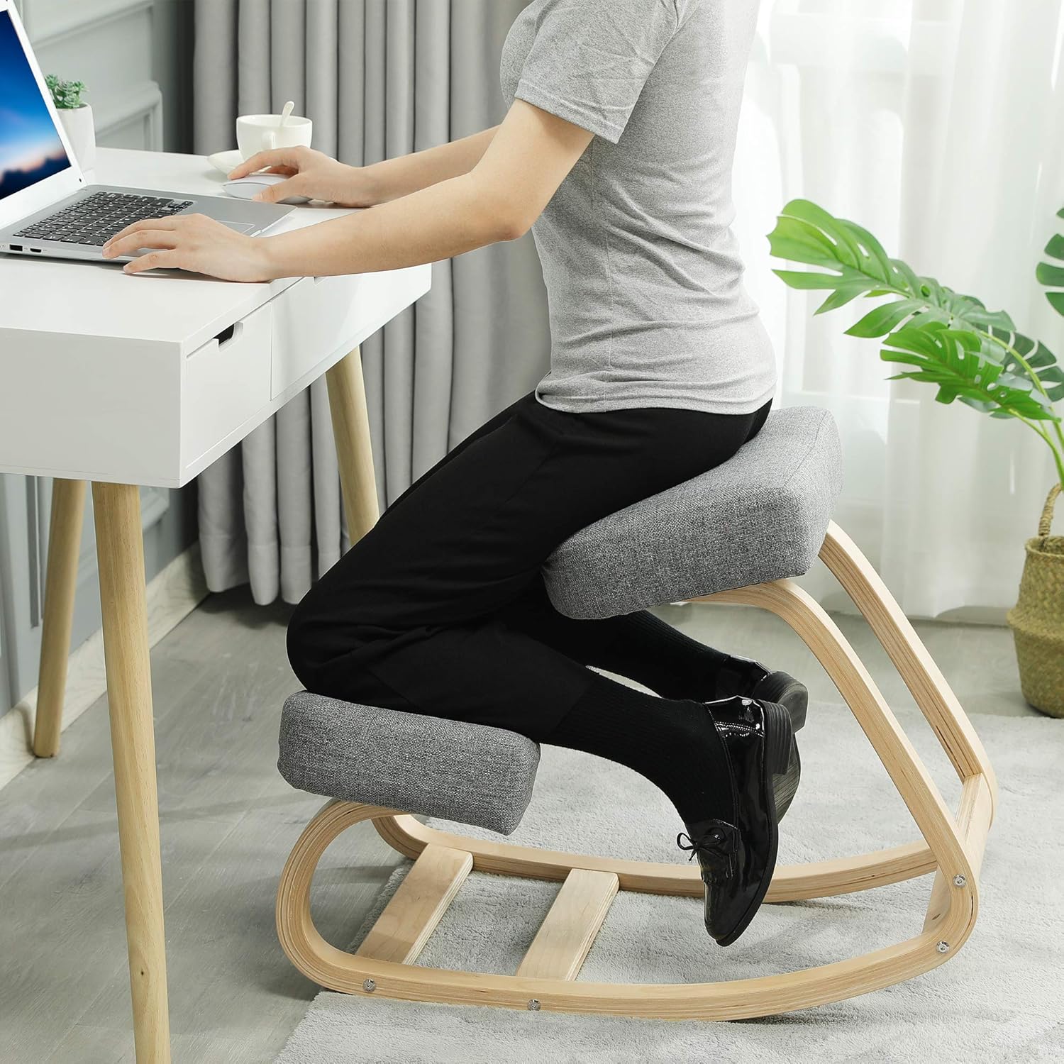 VIAGDO Ergonomic Kneeling Office Chair Rocking Kneel Chair