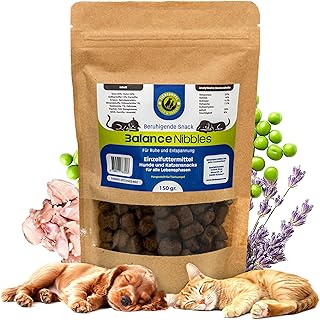 Tierkumpel Food & Snack - 150g Beruhigende Leckerlis für Hund und Katze - Natürliche Beruhigung mit Lavendel und Kamille bei Stress, Angst und Nervosität - Hunde Leckerlie probiotisch zur Entspannung product image