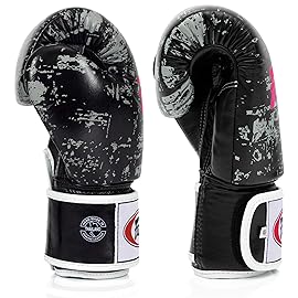 Fairtex BGV1 Muay Thai Boxing Training Sparring Gloves for Men, Women, Kids| Premium Quality, Light Weight & Shock Absorbent 14 oz Boxing Gloves -Dark Cloud