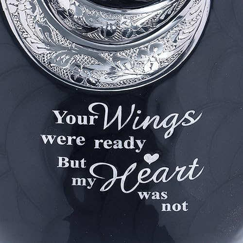 Miniatura 154 de Urna de corazón de lágrima dorada blanca para cenizas humanas Urnas de cremación para cenizas adultas Urna de ceniza funeraria para hombres