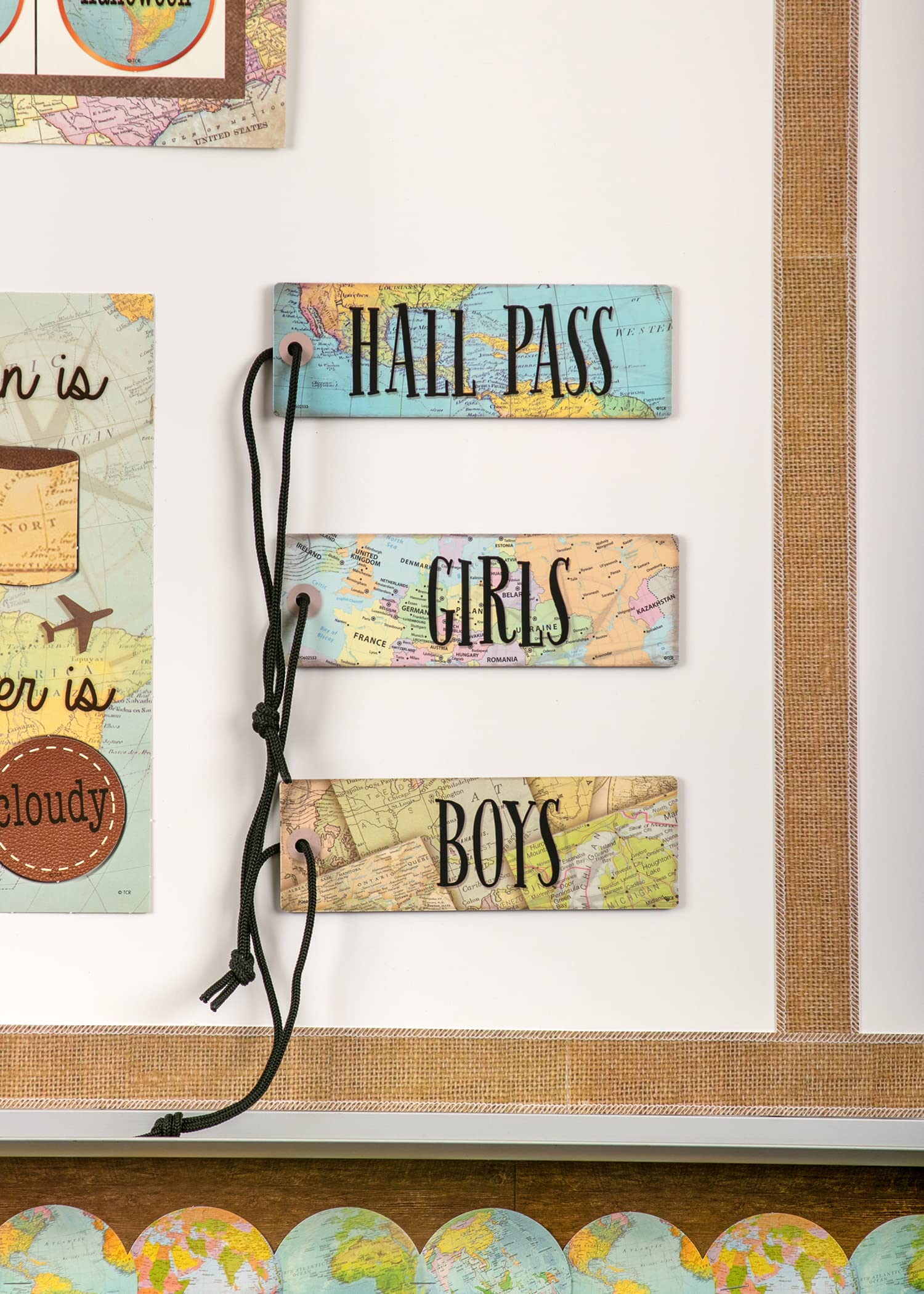 Dowling Magnets Magnetic Hall Passes, 3 Per Set, 2 Sets
