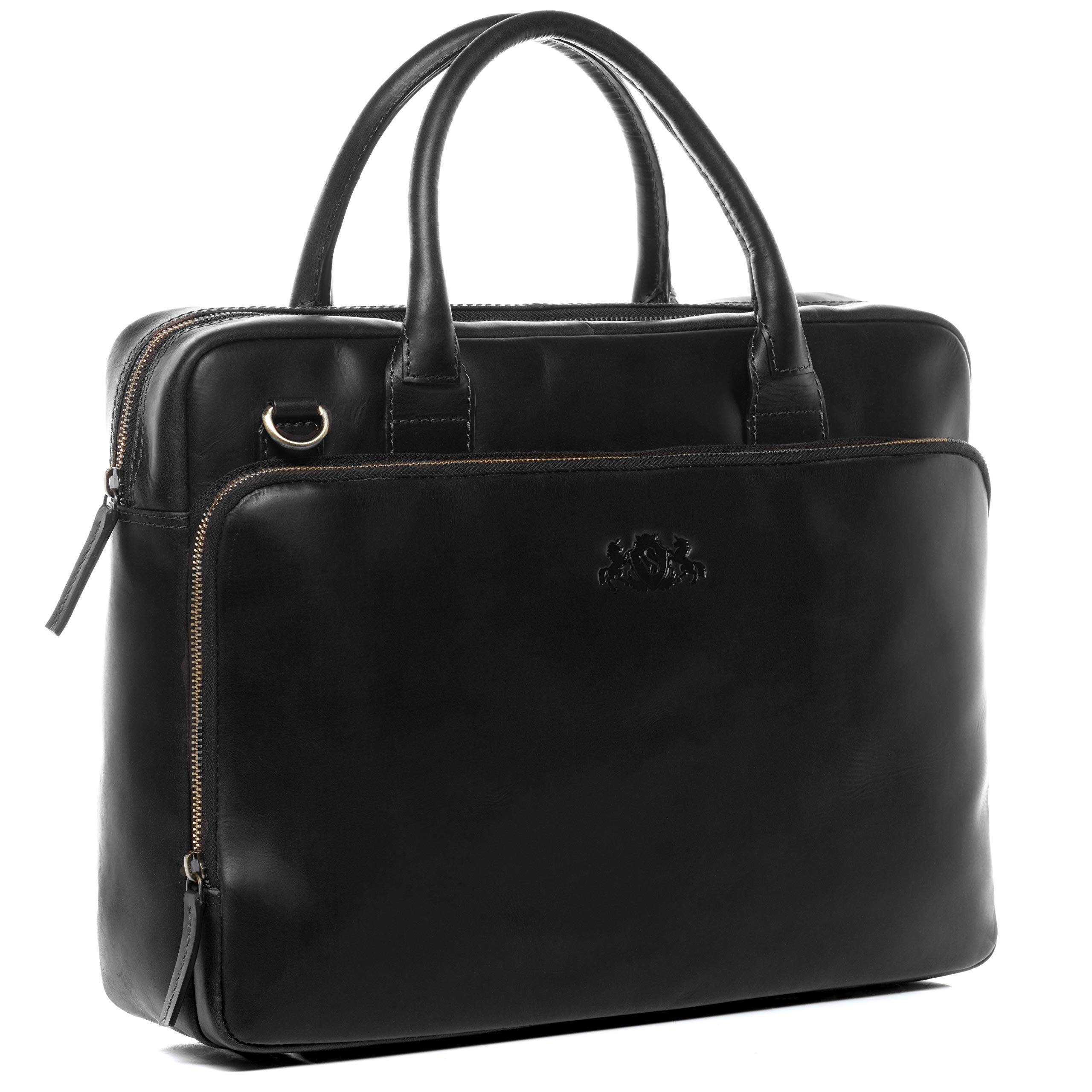 borsa in pelle per laptop 15 pollici per uomini e donne corsieri business università