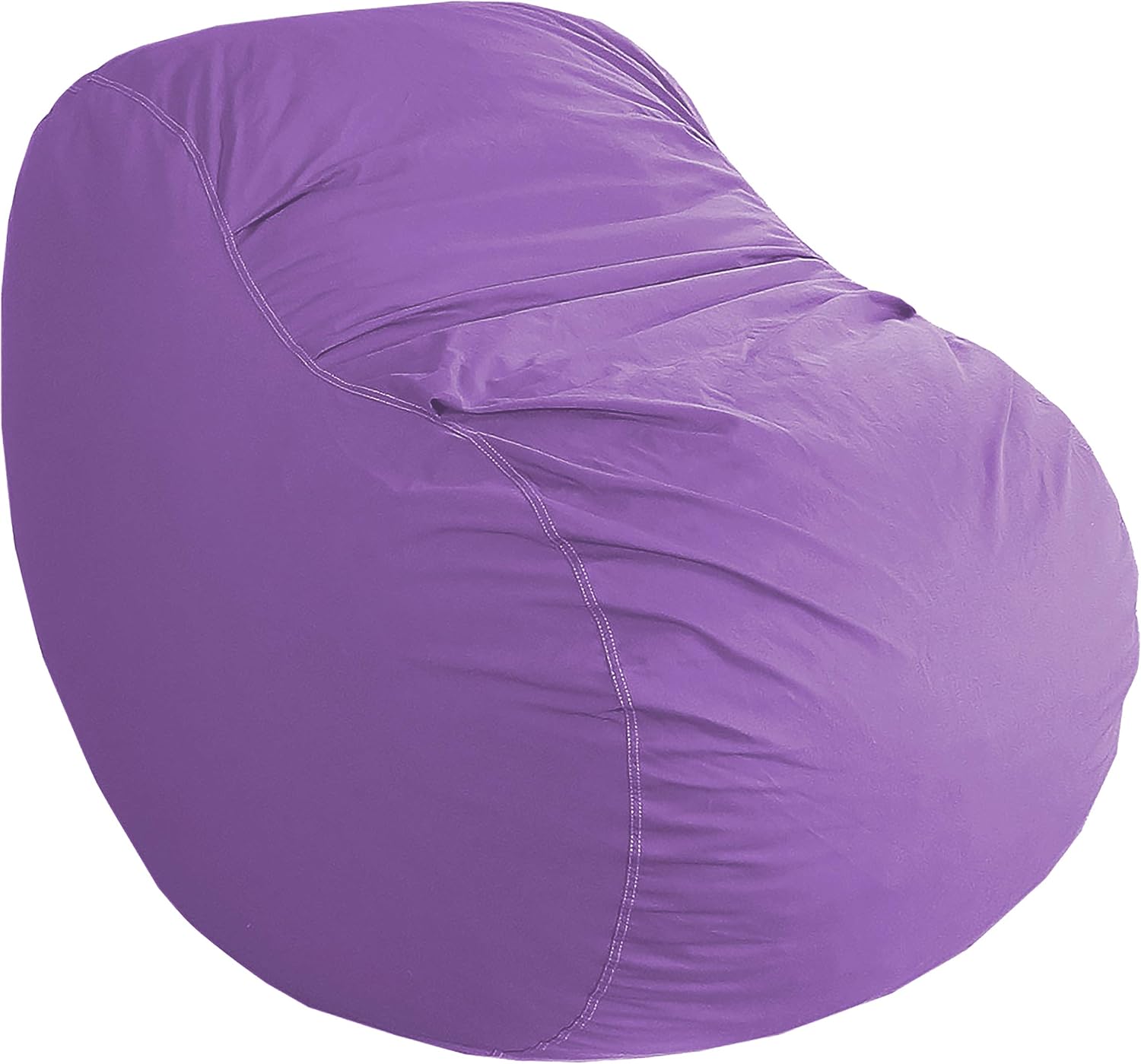 Bean Products Large Structured Cotton Bean Bag Lounger Filled w/ CertiPUR Foam