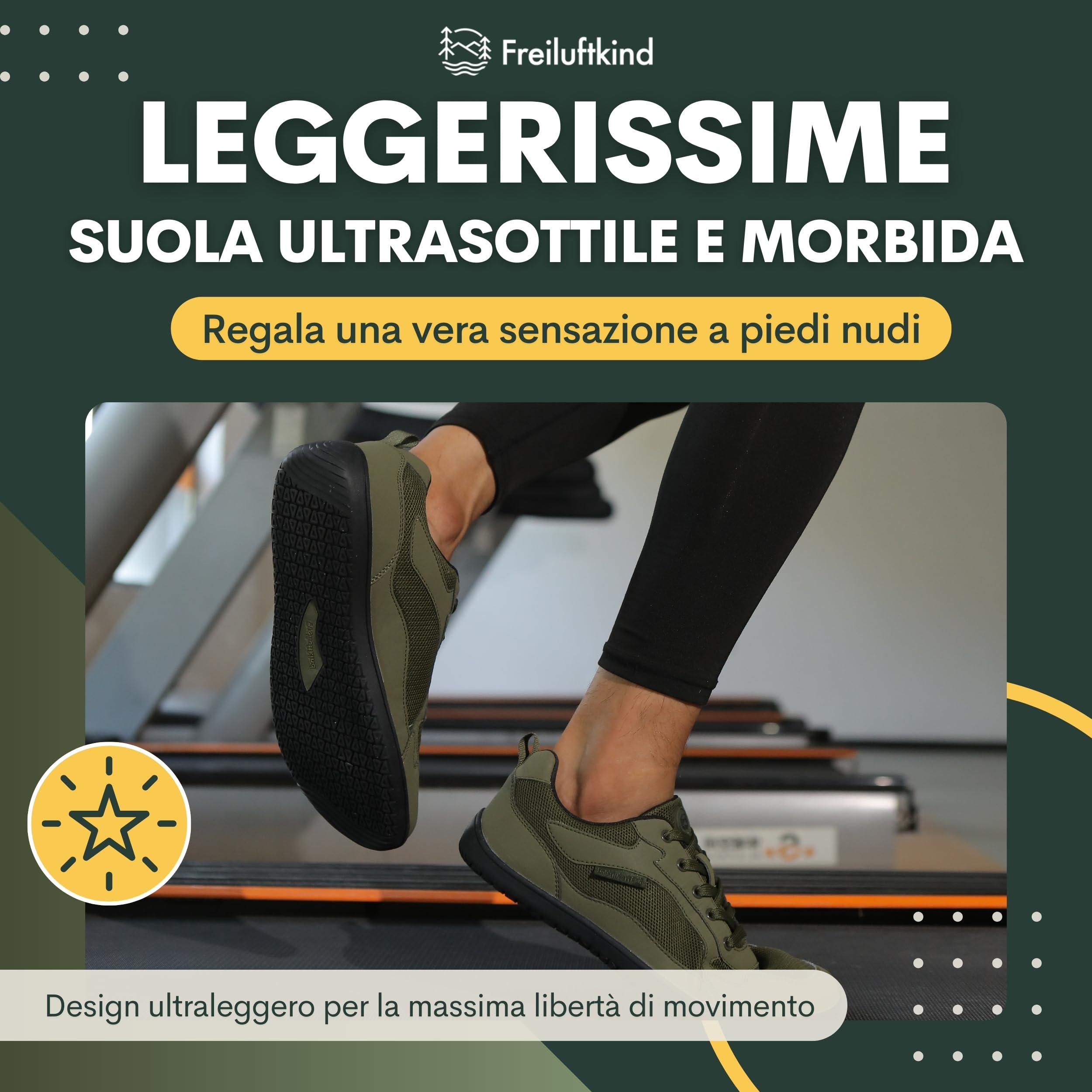 Freiluftkind Everest Barefoot Shoes Antiscivolo – Il Scarpe Barefoot Perfetto per la Tua Avventura – Scarpe Barefoot Uomo e Donna