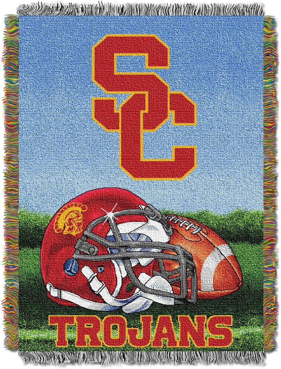 Officially Licensed NCAA "Home Field Advantage" Woven Tapestry Throw Blanket, 48" x 60", Multi Color