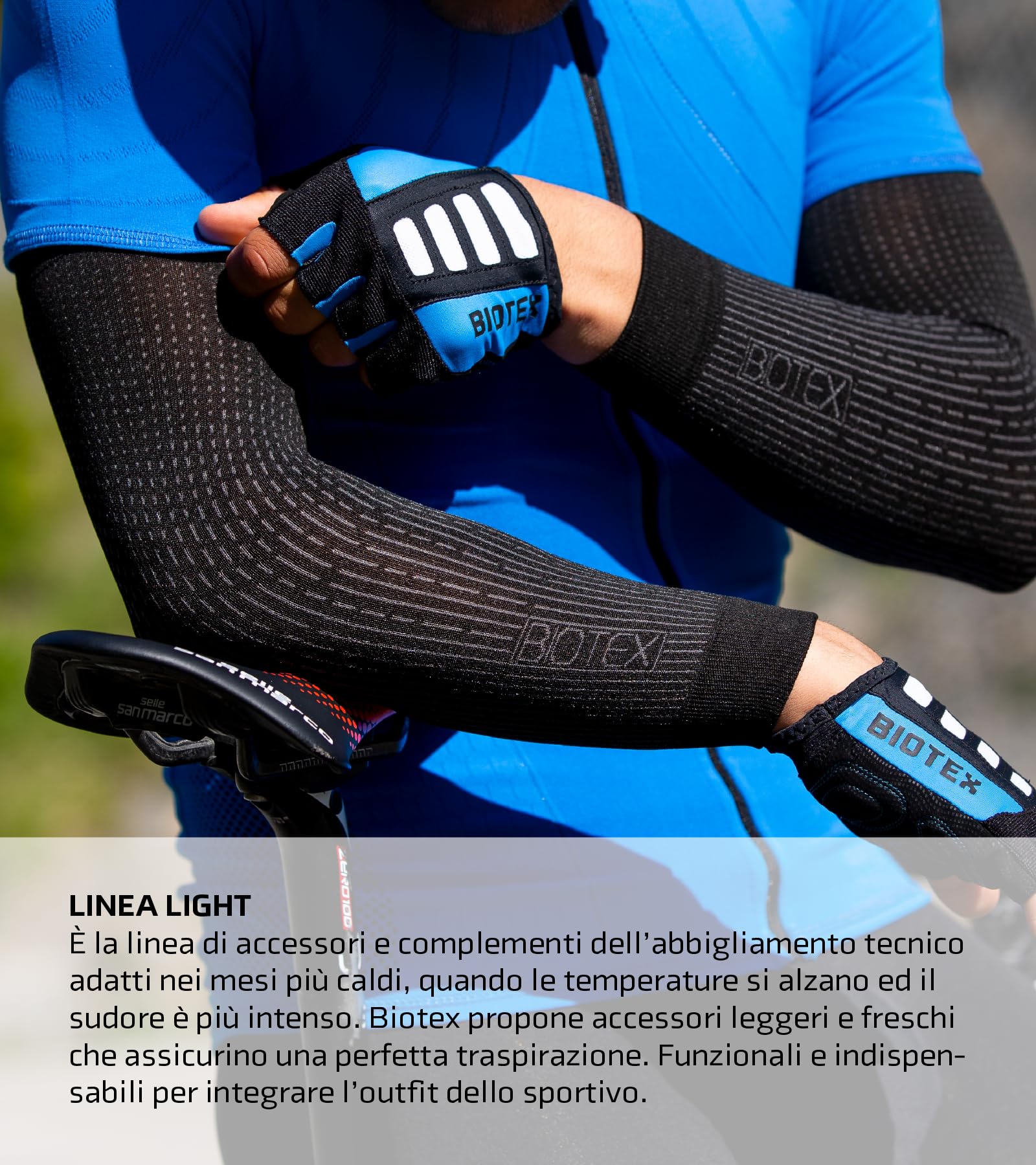 BIOTEX Manicotti Light Super Leggeri, Isolamento Termico e Traspirabilità per Braccia, Ideali per Sport Outdoor