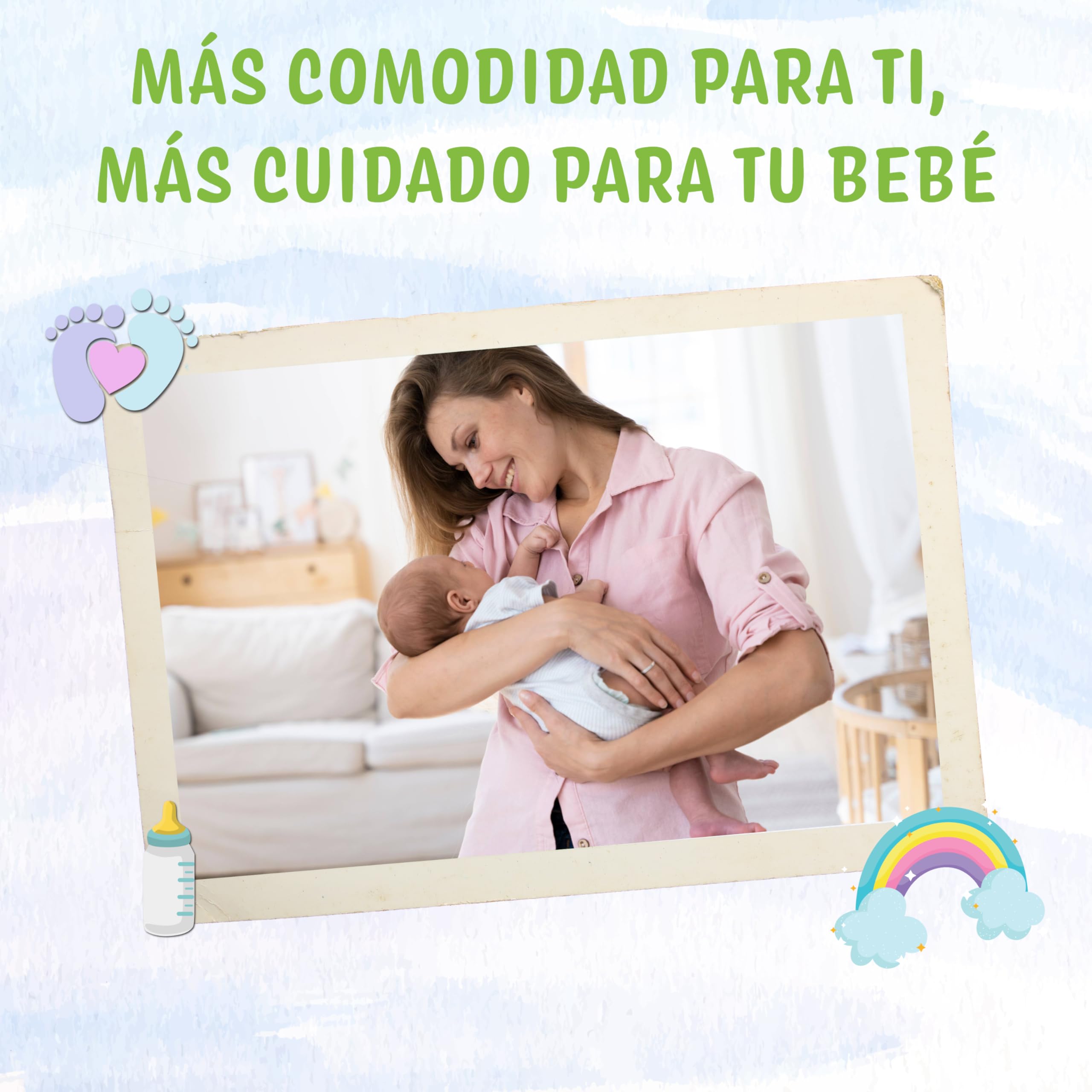 Cambiador Desechable Bebé 60x60 cm | 100 Unidades, 4 Paquetes | Cambiador Bebé, Empapadores Bebé Absorbente