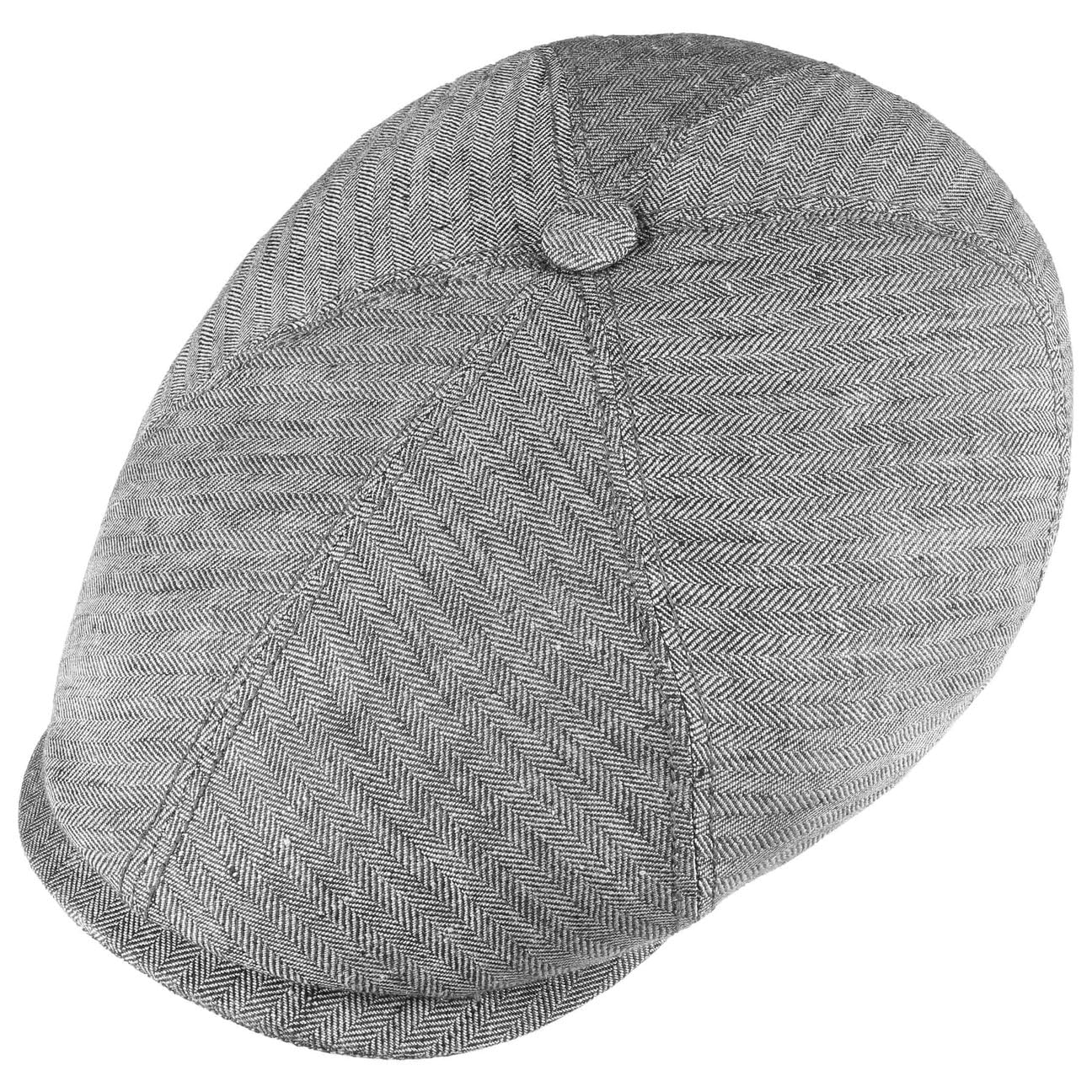 Stetson Brooklin lniana czapka z daszkiem dla kobiet/mężczyzn – letnia czapka ze wzorem w jodełkę – lniana czapka z daszkiem – czapka balonowa na wiosnę/lato