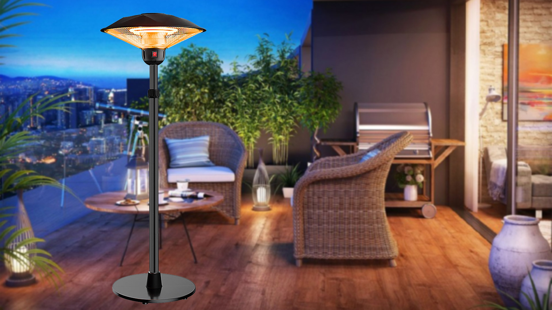 Amazon | 屋外ヒーター ハロゲンヒーター 瞬間加熱 3段階温度