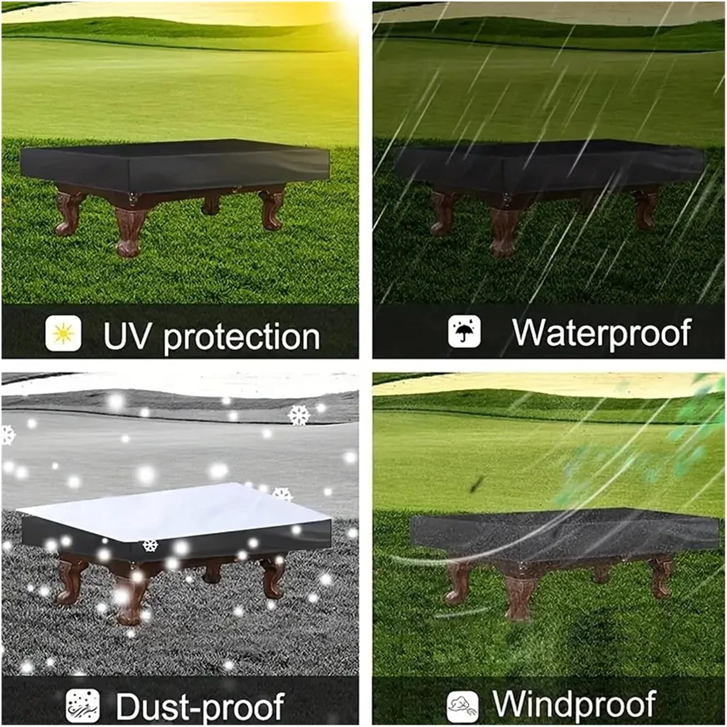 Pool Table Cover 1 Pcs Dustproof Pool Table Cover - Scratch and Tear Resistant