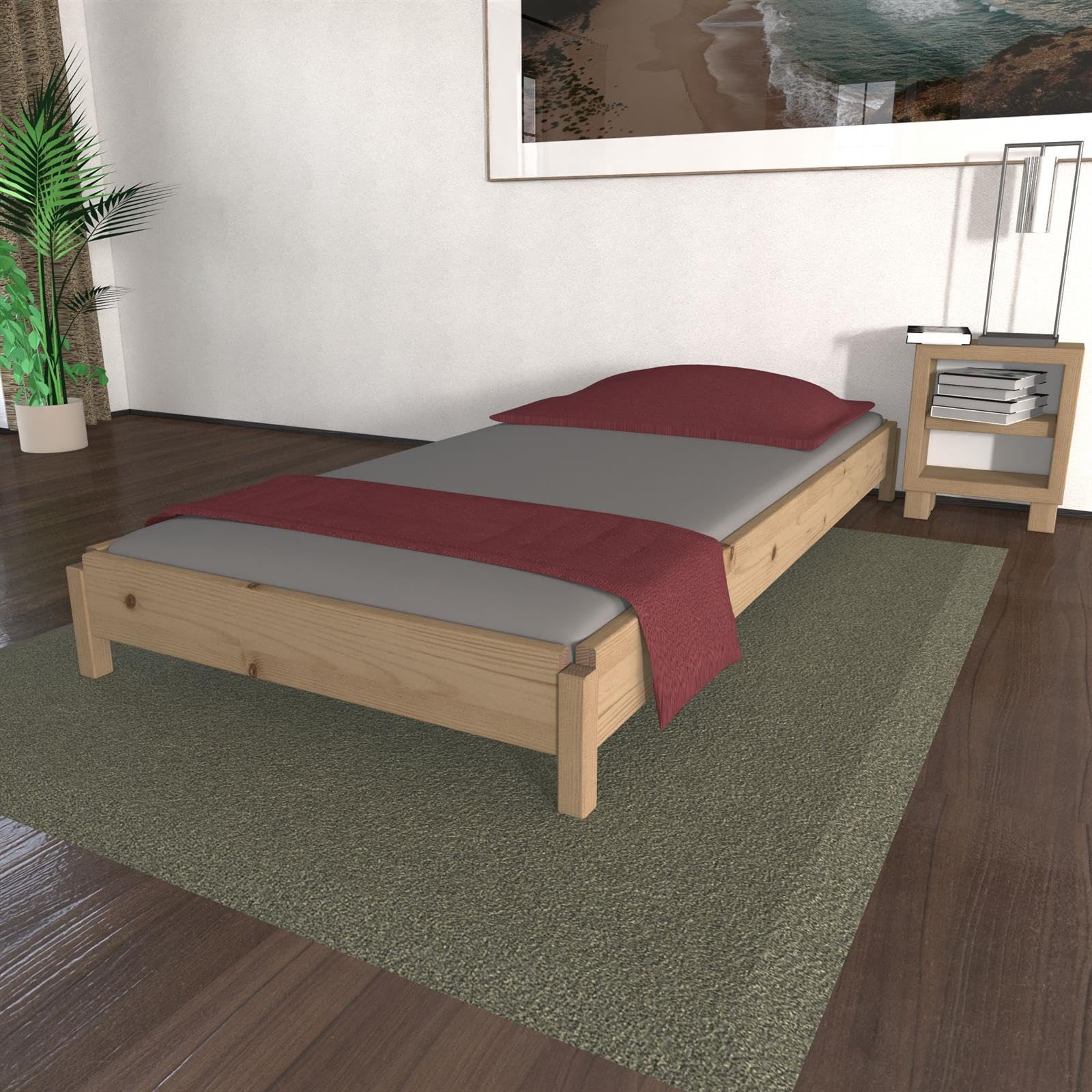 TUGA - Holztech Stapelbett Horst 90 cm x 190 cm 24 cm Fichte