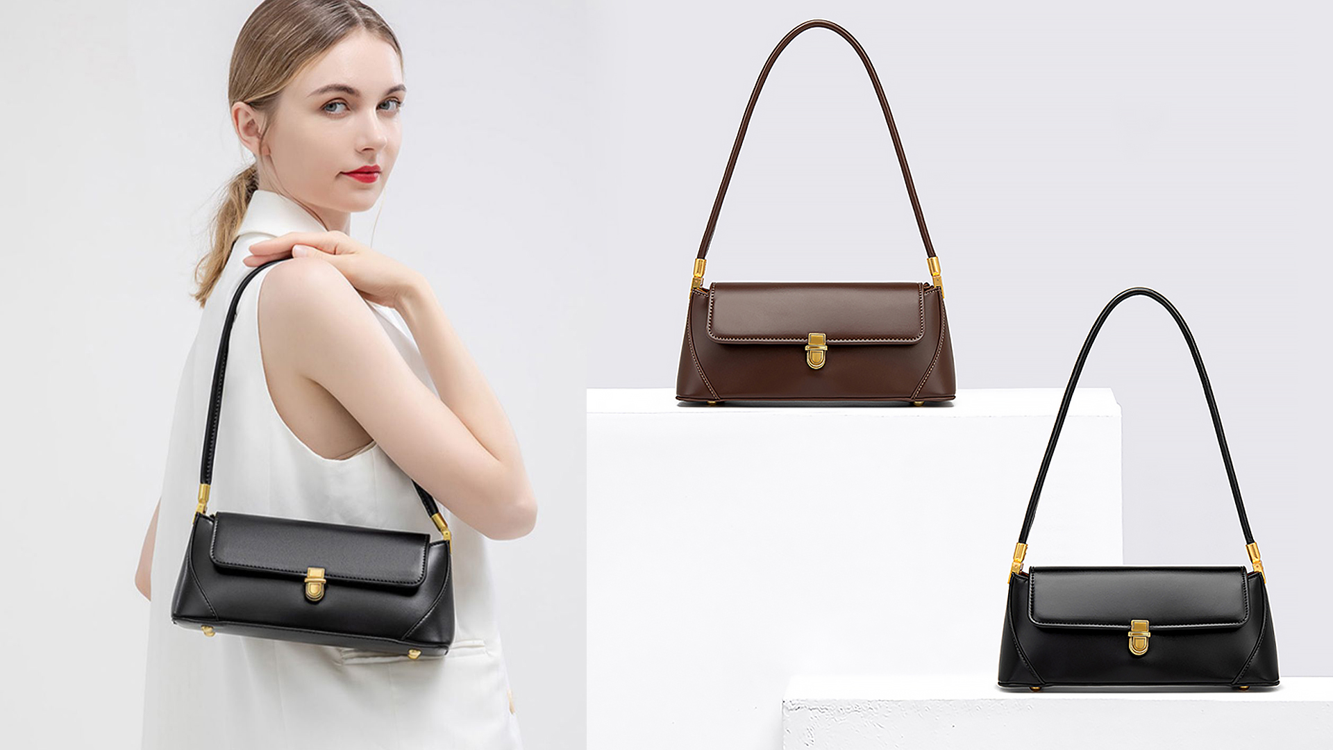 Small Shoulder Bag for Women Vintage Handbag Retro Classic