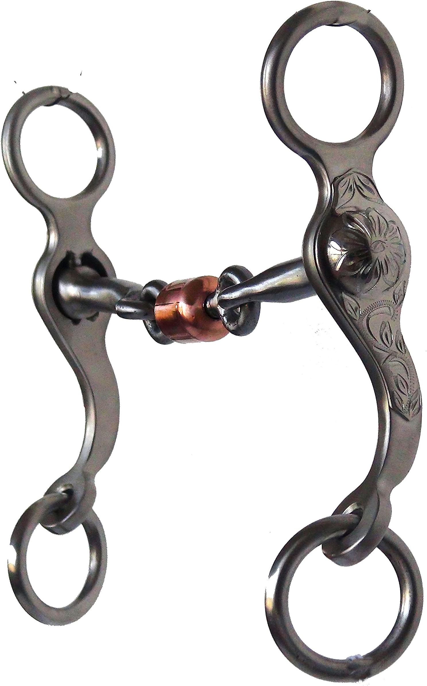 Western SantaFe WildFlowr Rollr DogBone Snaffl Bit