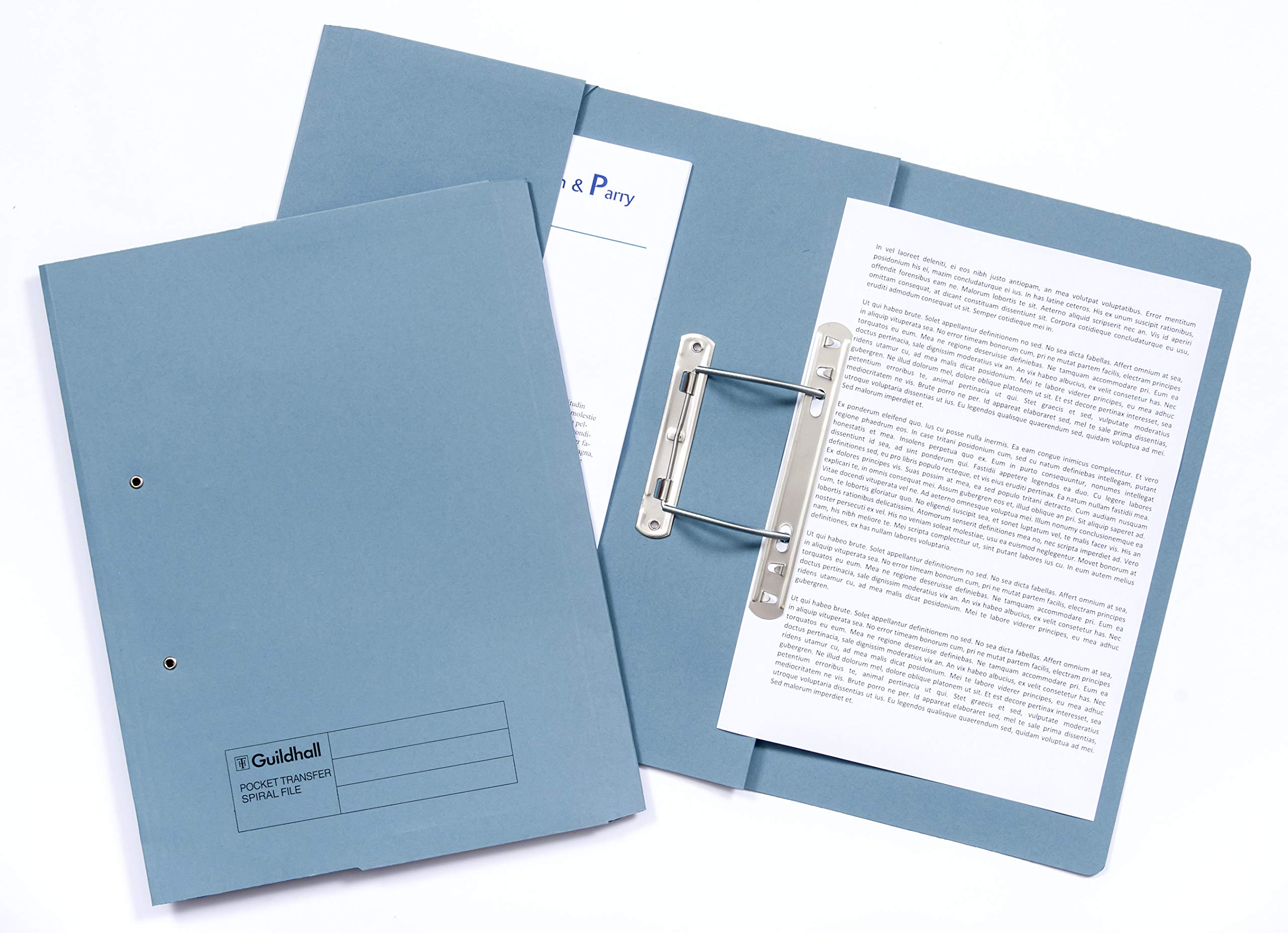 Guildhall Spiral File Blue Manilla 420 Gsm Pack Of 25