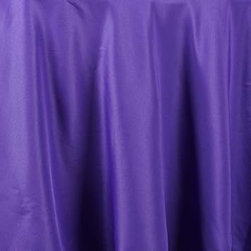 TABLECLOTHSFACTORY 132 Inch Purple Round Tablecloth - Linens Polyester Table Cloth, Stain and Wrinkle Resistant Washable Table Cover for Wedding, Party, Banquet, and Restaurant