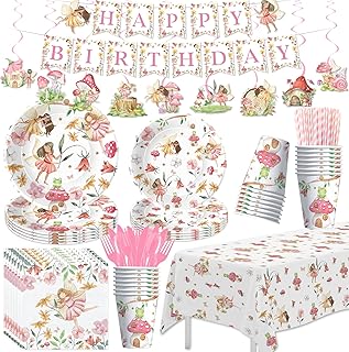 Fairy Birthday Decorations, Magical Enchanted Garden Fairy Party Decorat...