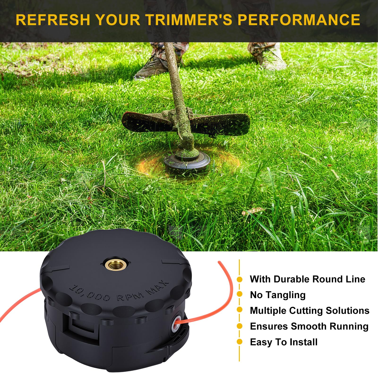 Panari - Cabezal de corte para alimentación de velocidad 400 Shindaiwa Weed Eater T230 T231 T242 T242X T2510 C230 C242 C2510 T195S T220 T222 T230s T2510X